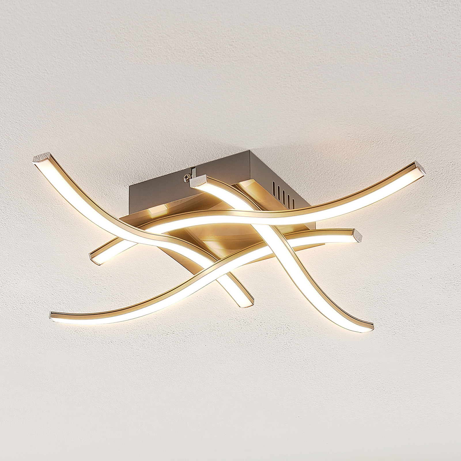 ELC Agostina LED plafondlamp, nikkel