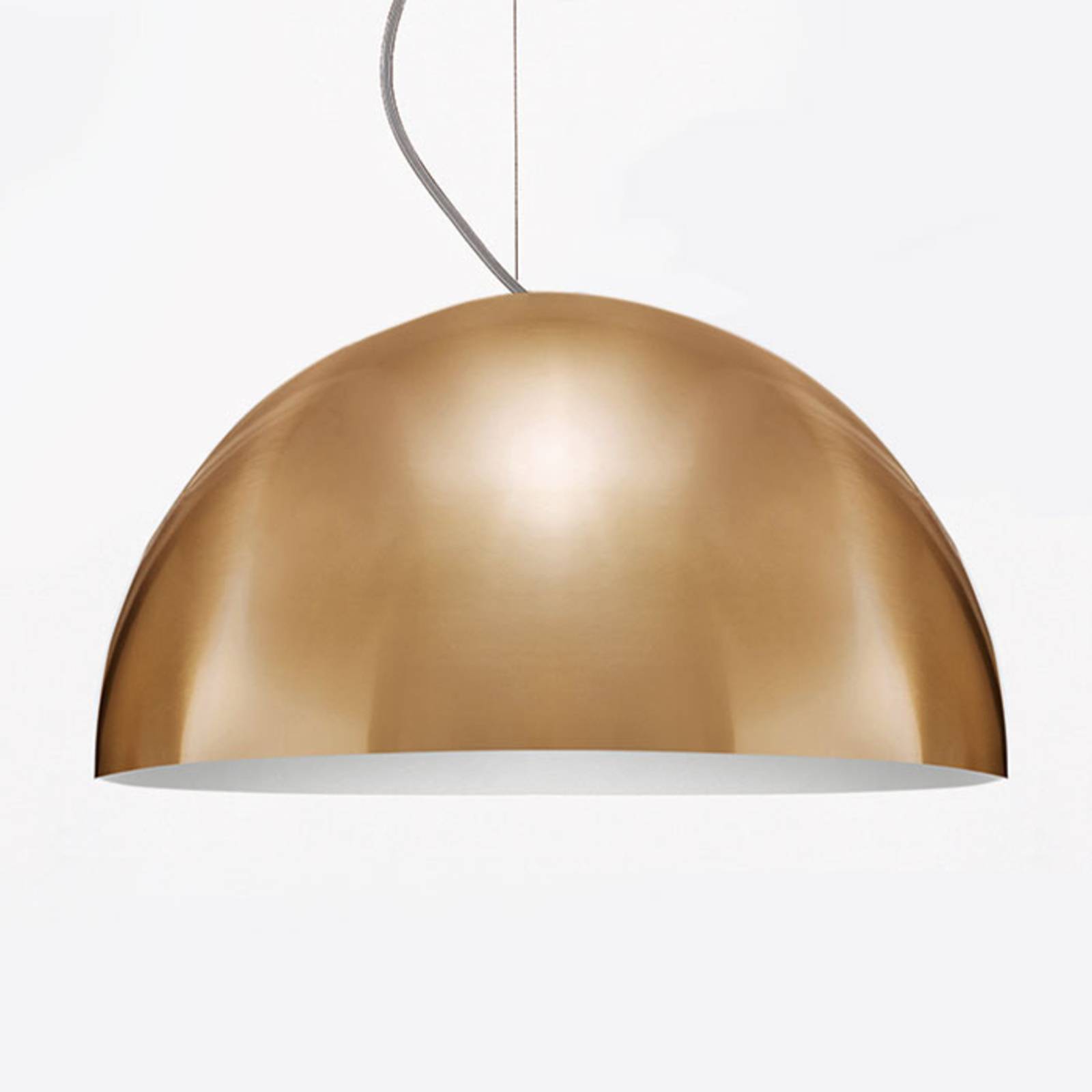Oluce Sonora – gylden hængelampe 50 cm