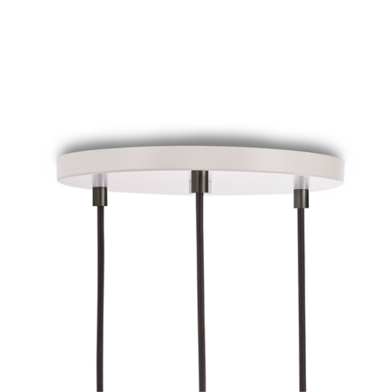 Висяща лампа Tala Triple Pendant кръгла, E27 опал, бяло/графит