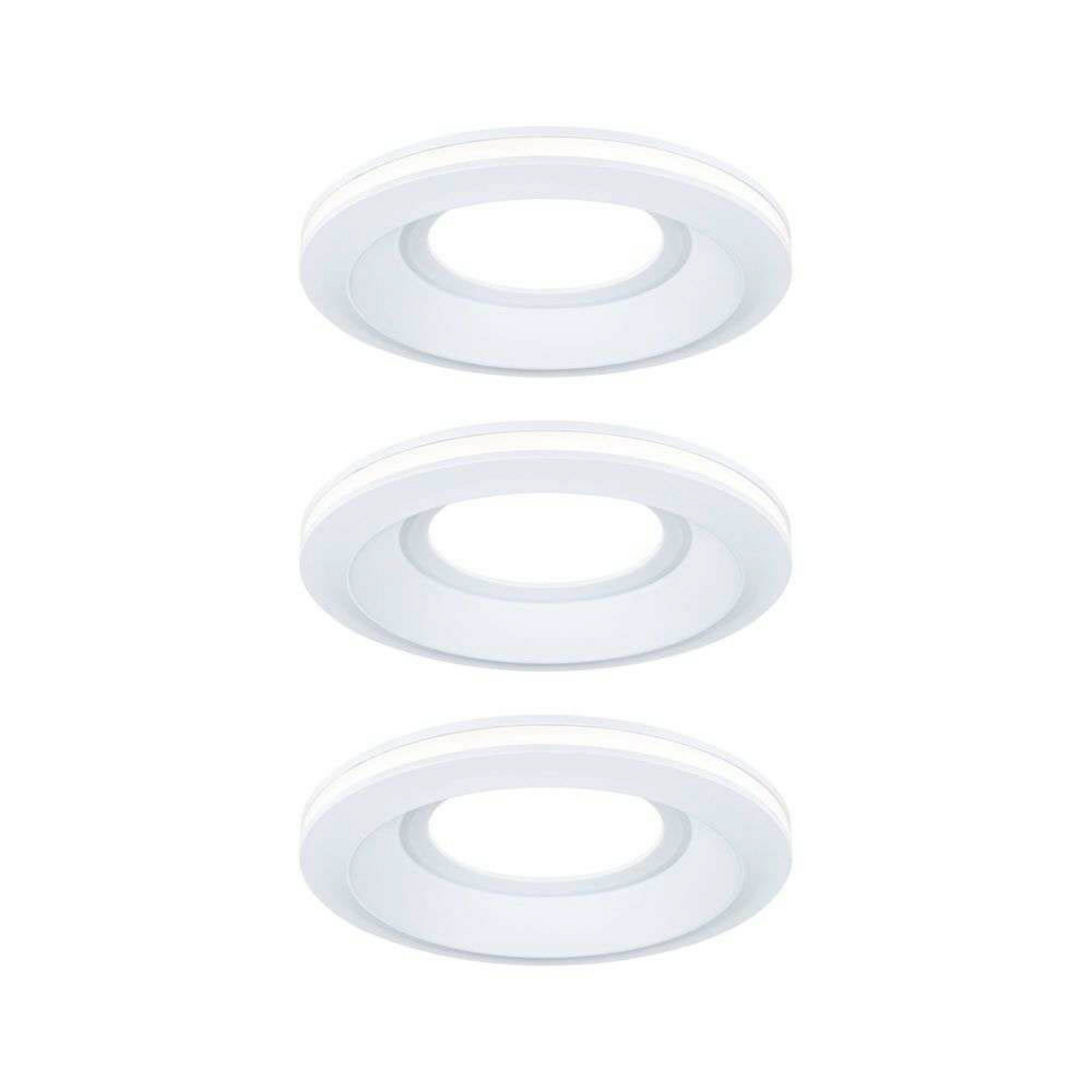 Sormus LED-uppovalaisin, valkoinen, Ø 10 cm, IP65, 3 kpl - Paulmann