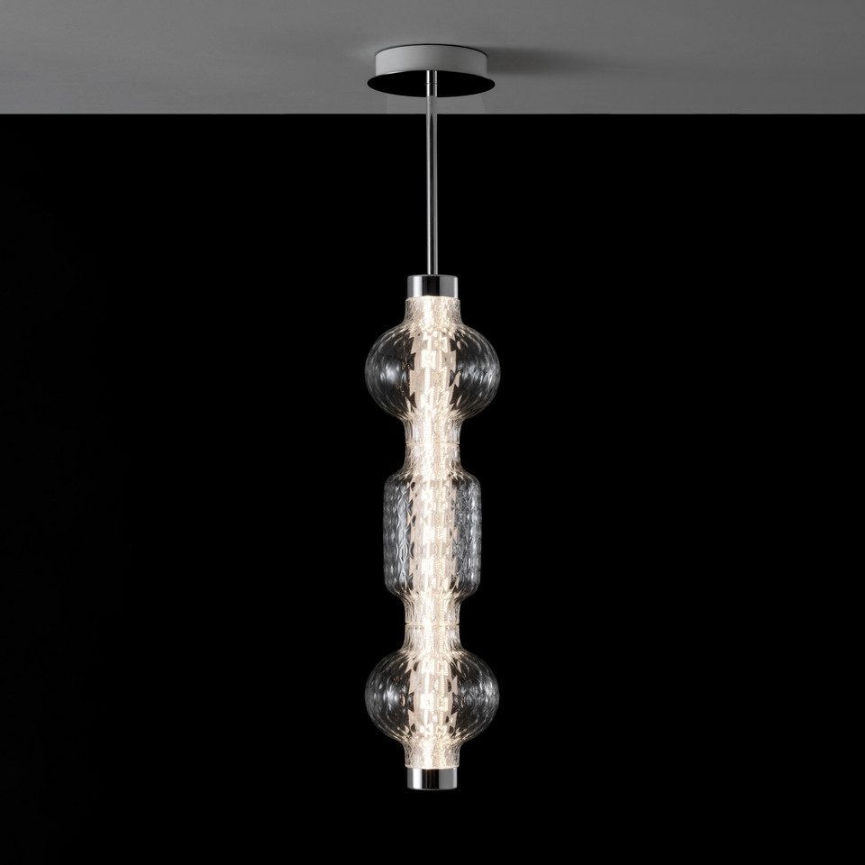 Artemide Alambicco Vertical App LED-hänglampa 73 cm 3 000 K, transparent från Artemide