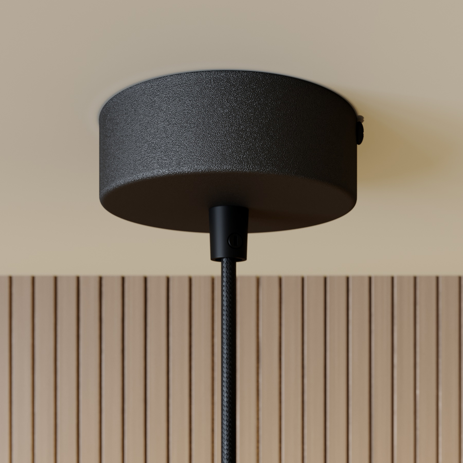 Rif függő lámpa fémből, fekete, Ø 25 cm