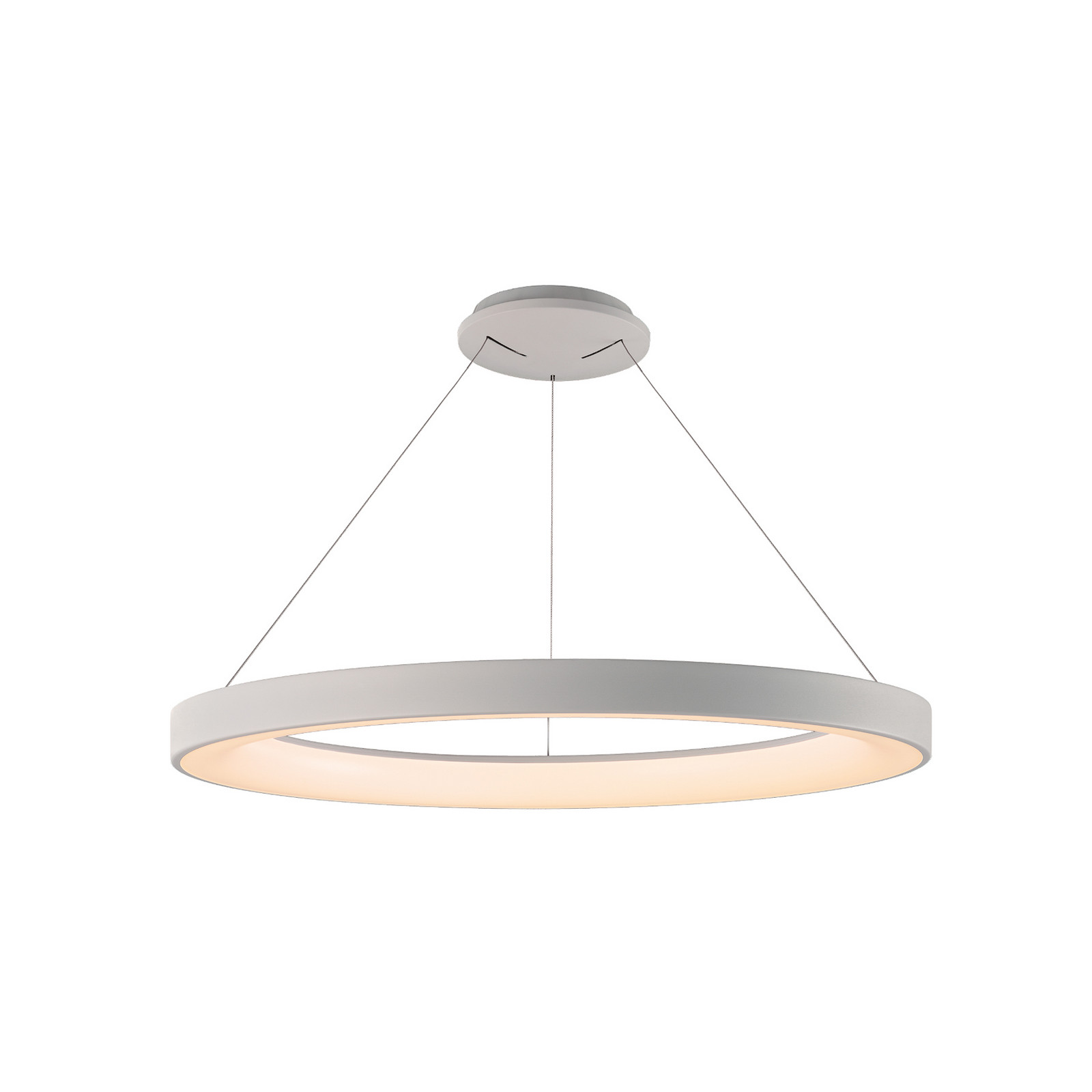 Mantra Iluminación Niseko II pametna LED viseća svjetiljka, Ø 65 cm, bijela, CCT, dimabilna - Dnevni boravak/blagovaonica - Moderan - bijeli - Aluminij