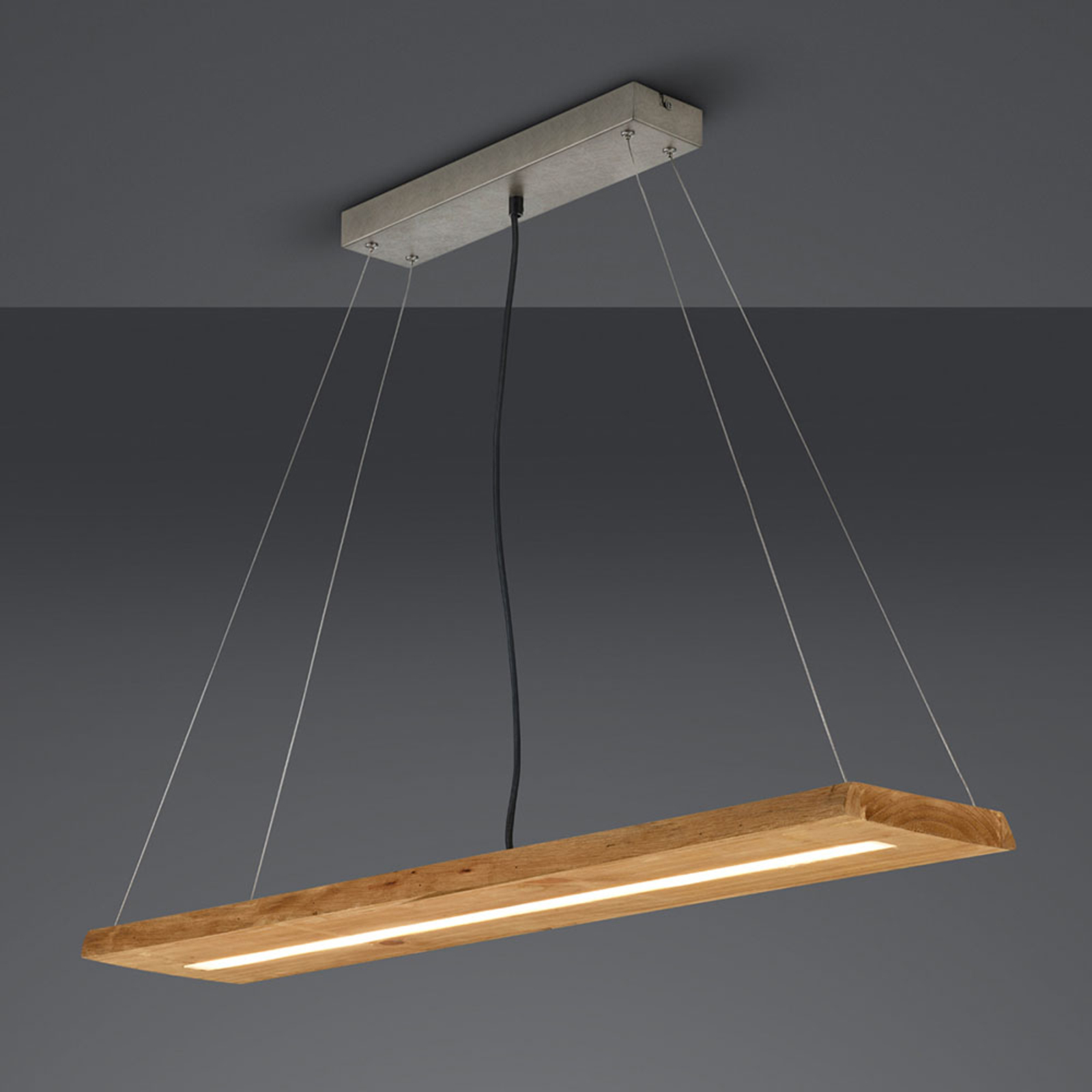 Lampada a sospensione LED Brad in legno