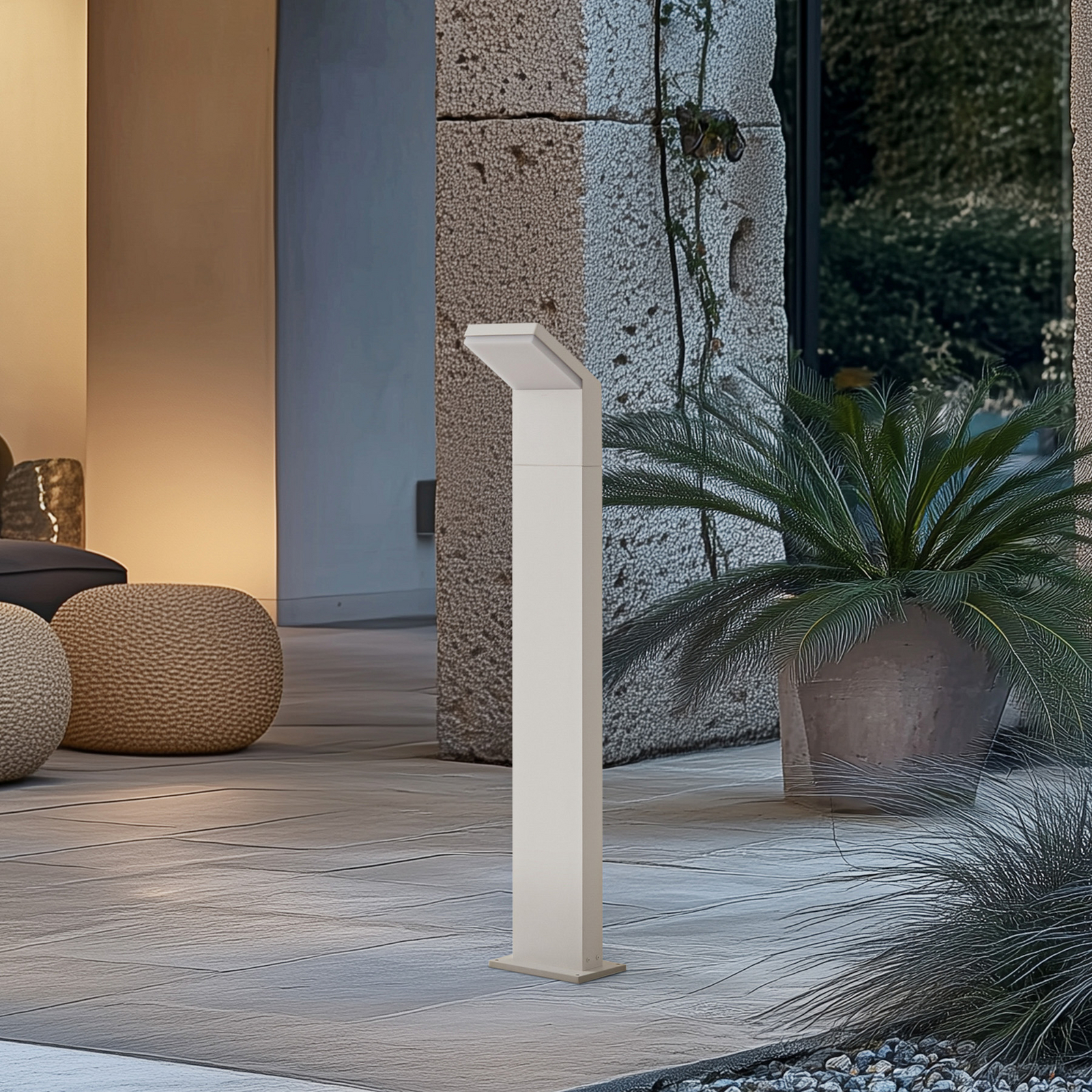 Słupek oświetleniowy LED Yolena, biały, 100 cm, IP65 - Arcchio