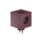 SQUARE 2 Zwischensteckdose, rot, 3 x Schuko, 2 x USB - AVOLT