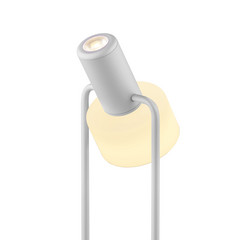 Lámpara de mesa LED Banji, blanca, altura 37 cm, regulador táctil