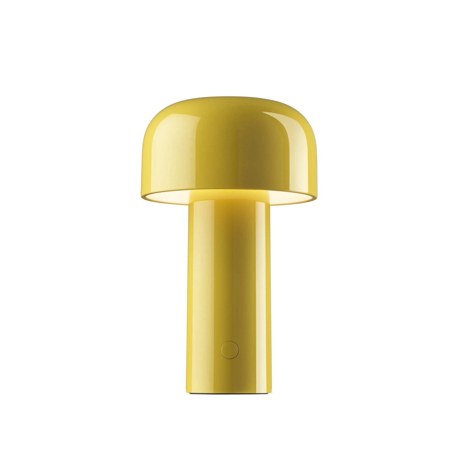 Lampe à poser LED rechargeable Flos Bellhop, jaune, 21 cm, à intensité