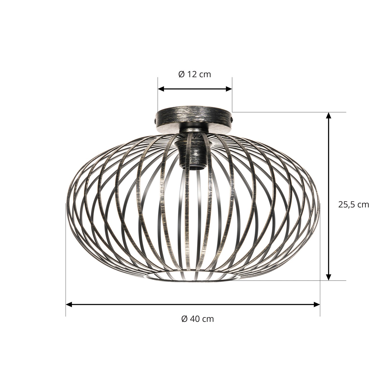 Rosalea Kattovalaisin Black/Brass - Lindby