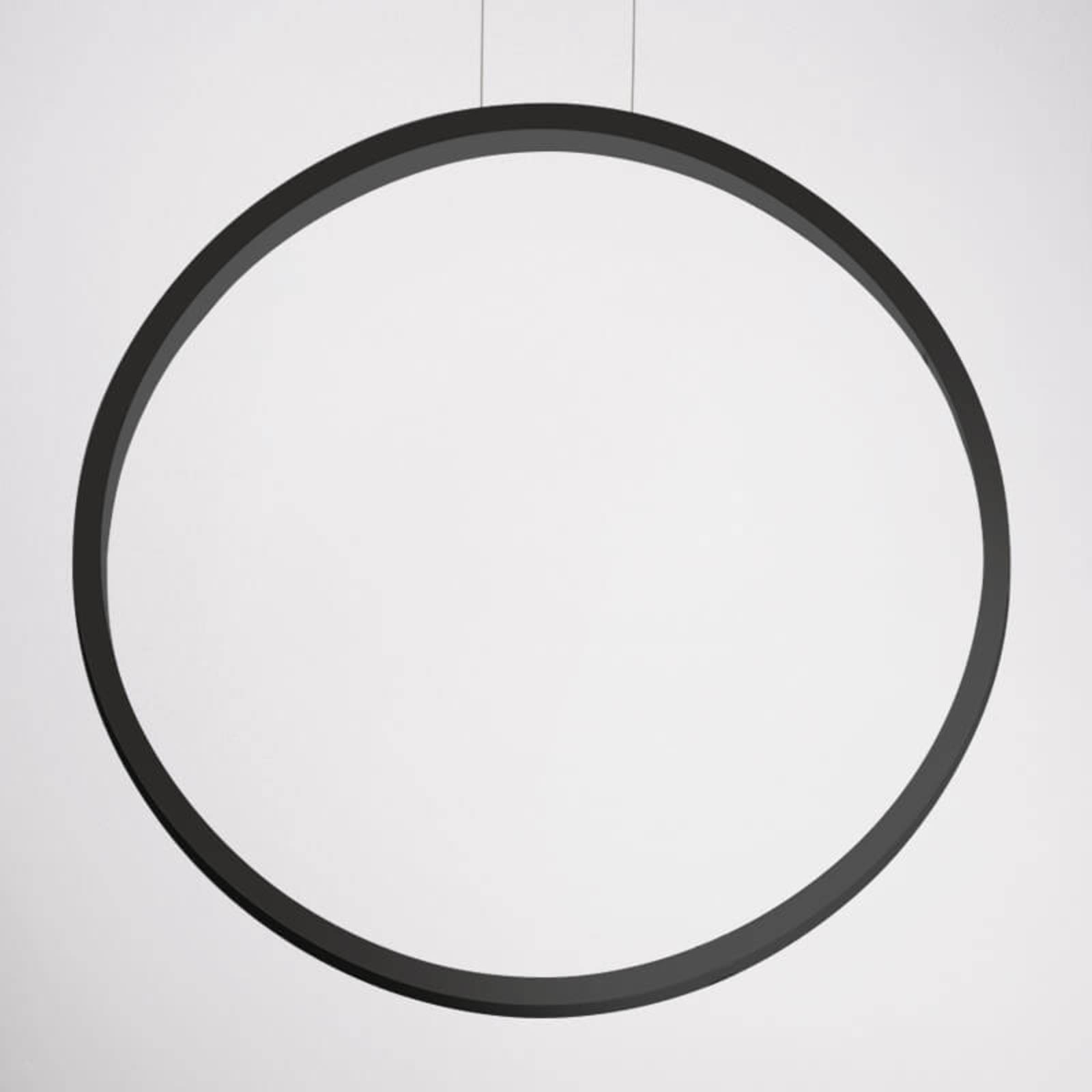Cini & Nils Assolo - black LED hanging light 70 cm, for Living / Dining Room, aluminium, 27 W, energy efficiency: A+