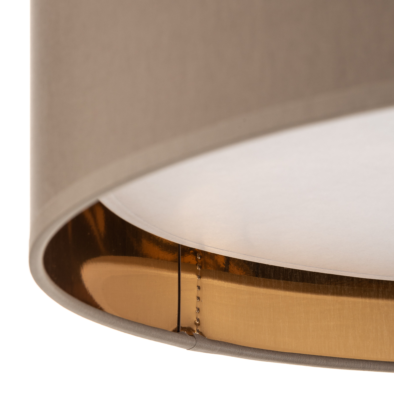 Bilbao loftlampe, grå/guld, Ø 45 cm