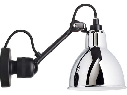 Lampe Gras 304 zidna svjetiljka, crna/krom - DCW