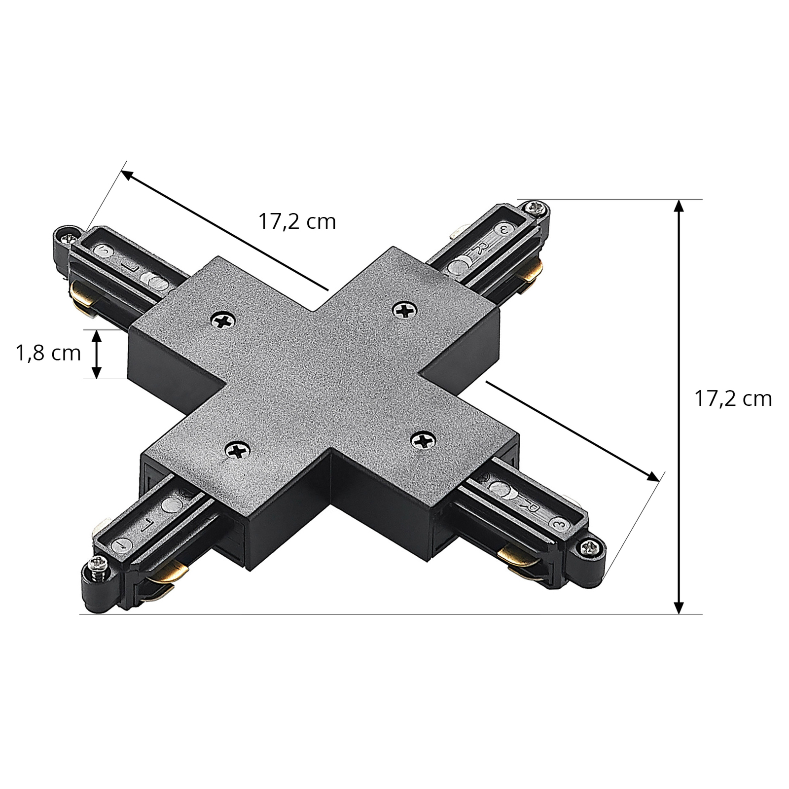 Linaro Track X-Connector Musta - Lindby