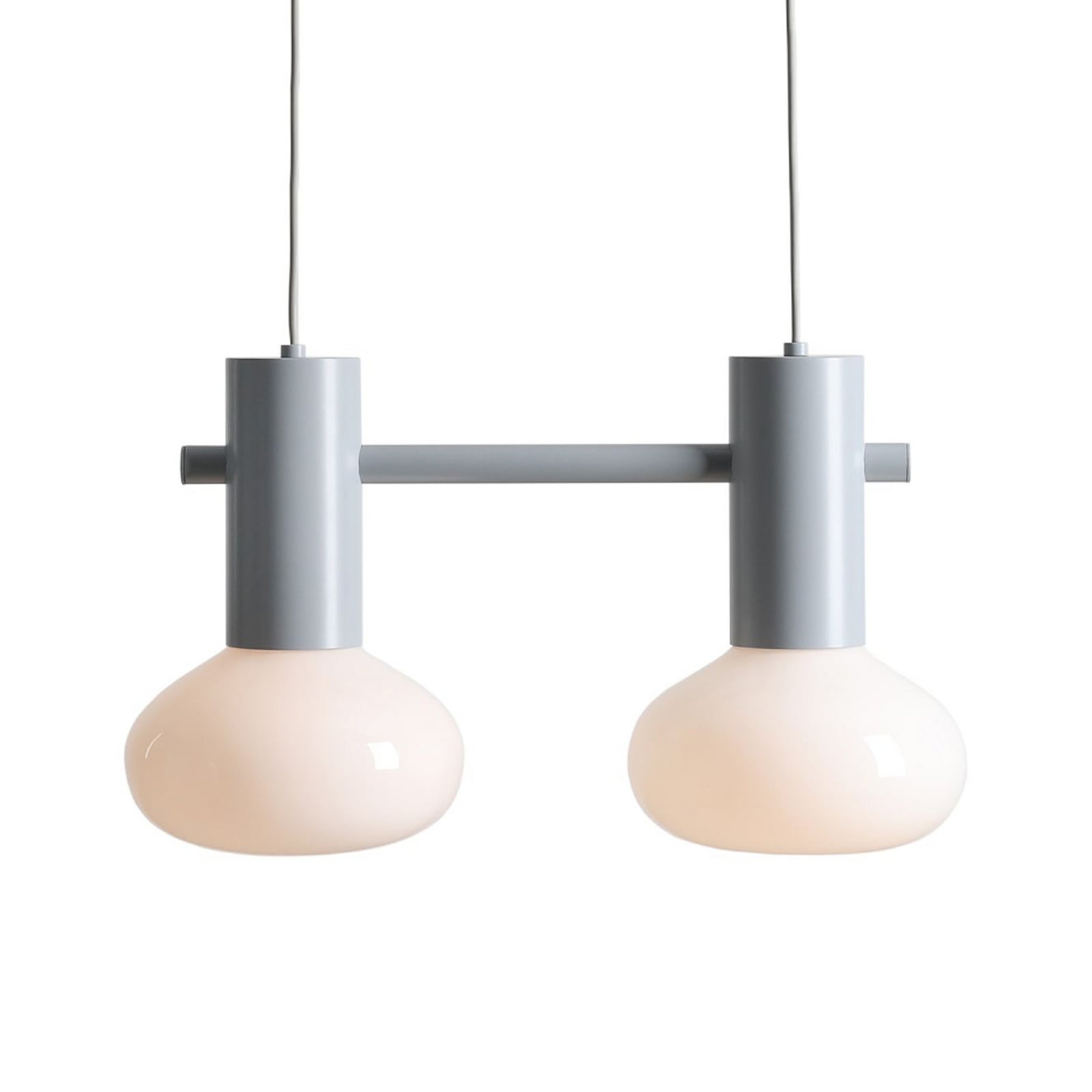 Viseća lampa Flo, siva, 2 žarulje, staklo - Aldex