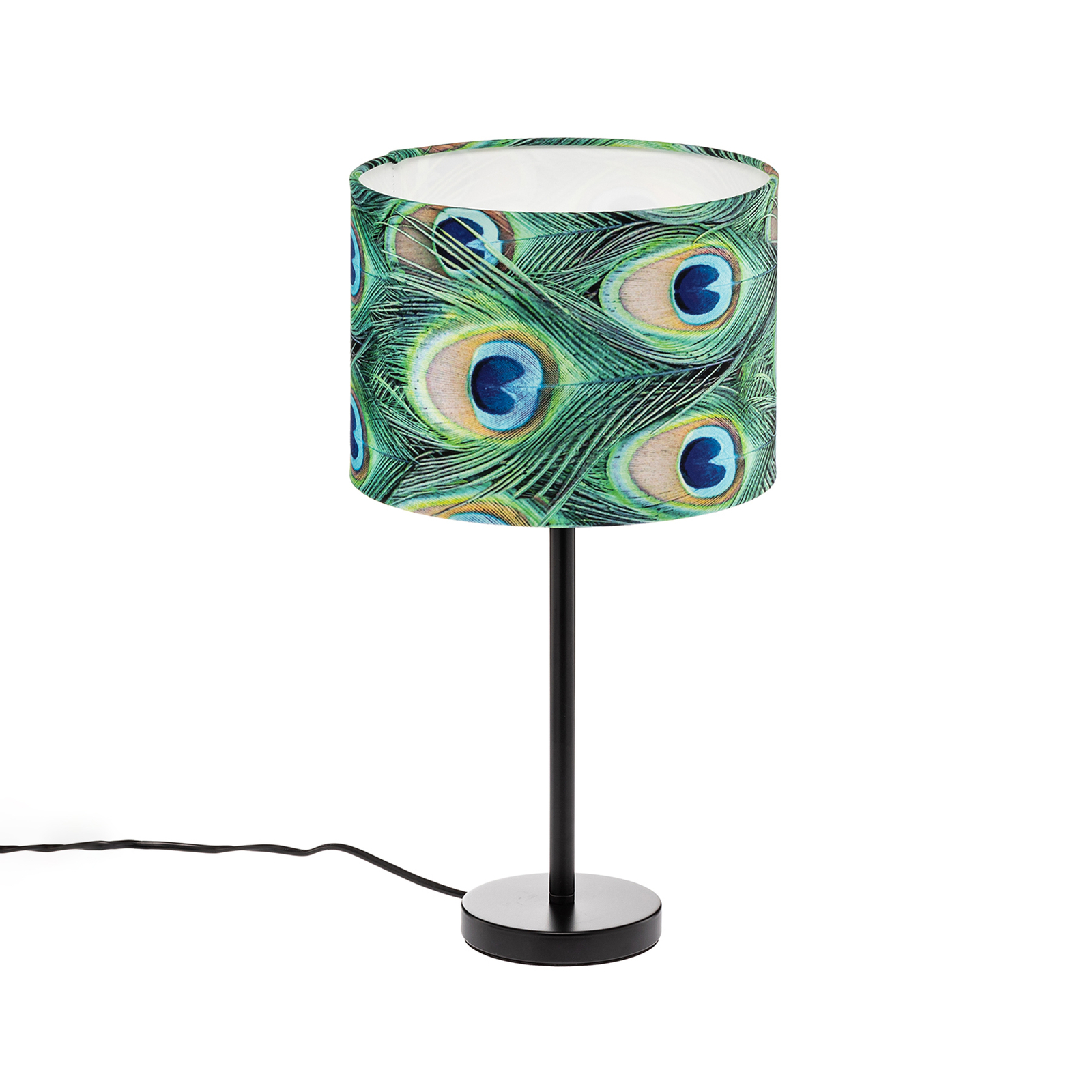 Tafellamp Pfau, Ø 25 cm, groen
