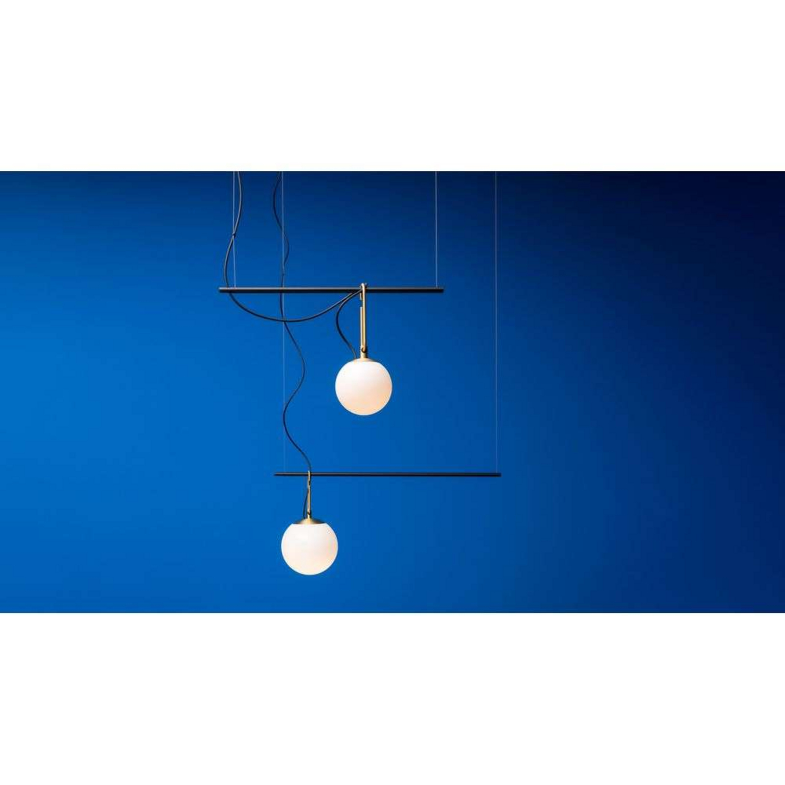 Nh S3 2 Bracci Lustră Pendul Black/Brass - Artemide