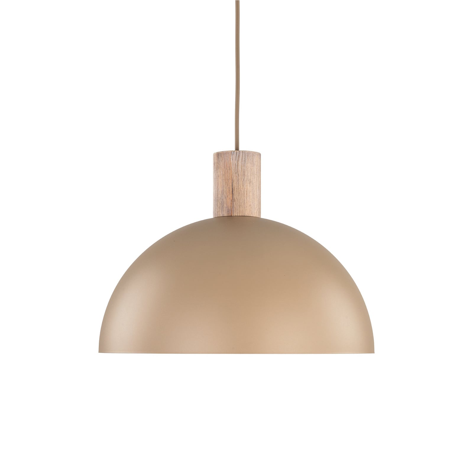 Lampada a sospensione Oslo, color sabbia, metallo, Ø 34 cm, E27