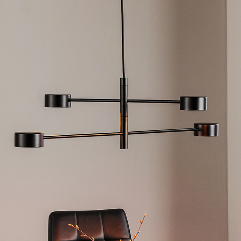 LED-Pendelleuchte Clyde, vierflammig, zweistufig