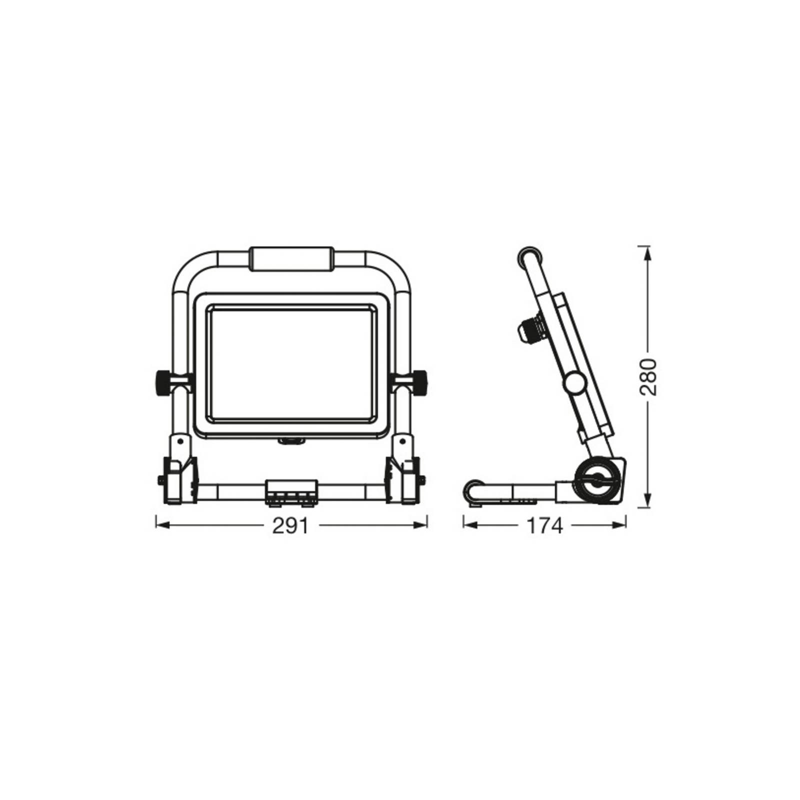 Lampa robocza LED OSRAM VALUE, 50 W, czarna, IP65, 6500 K