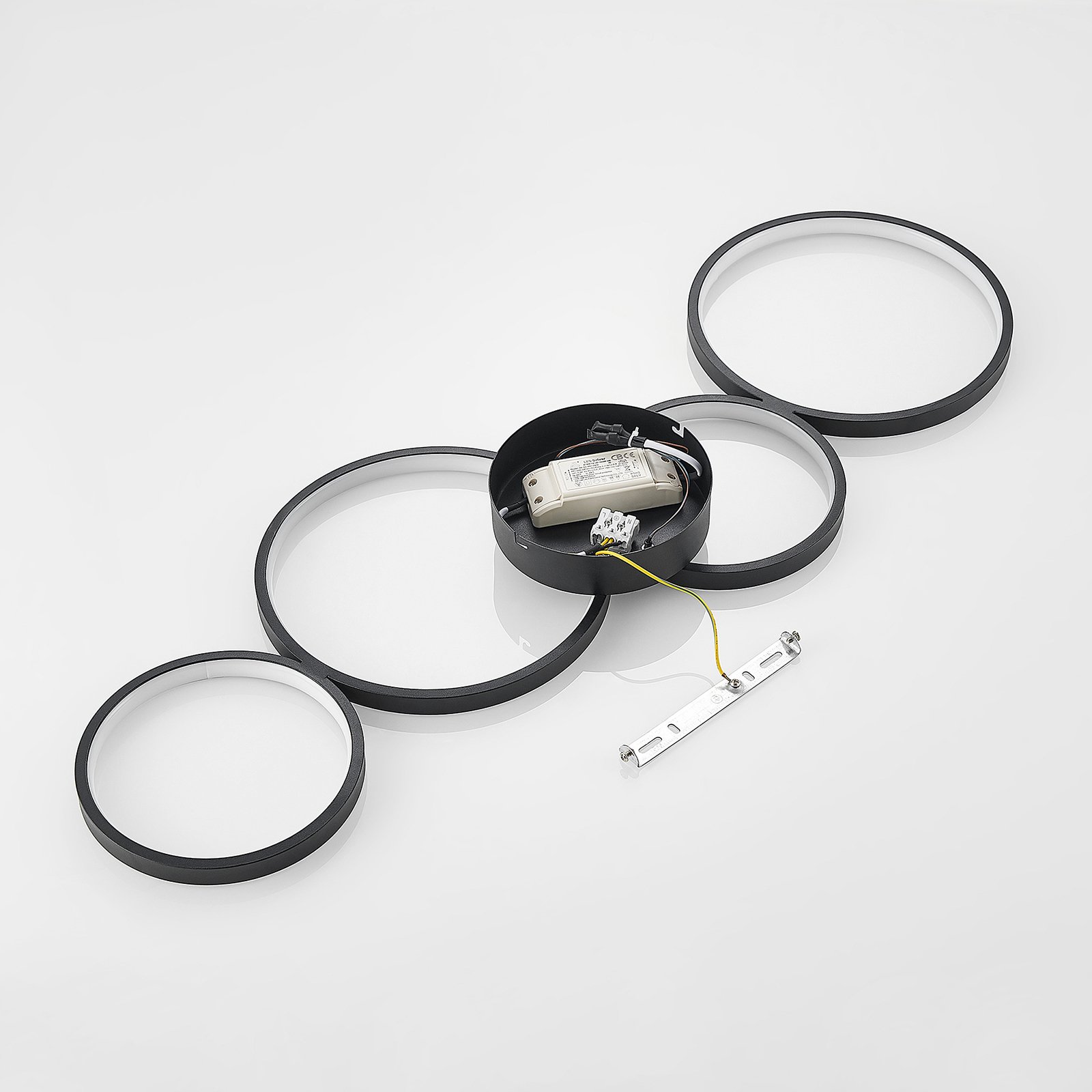 Evengeline LED Lámpara de Techo Black - Lindby