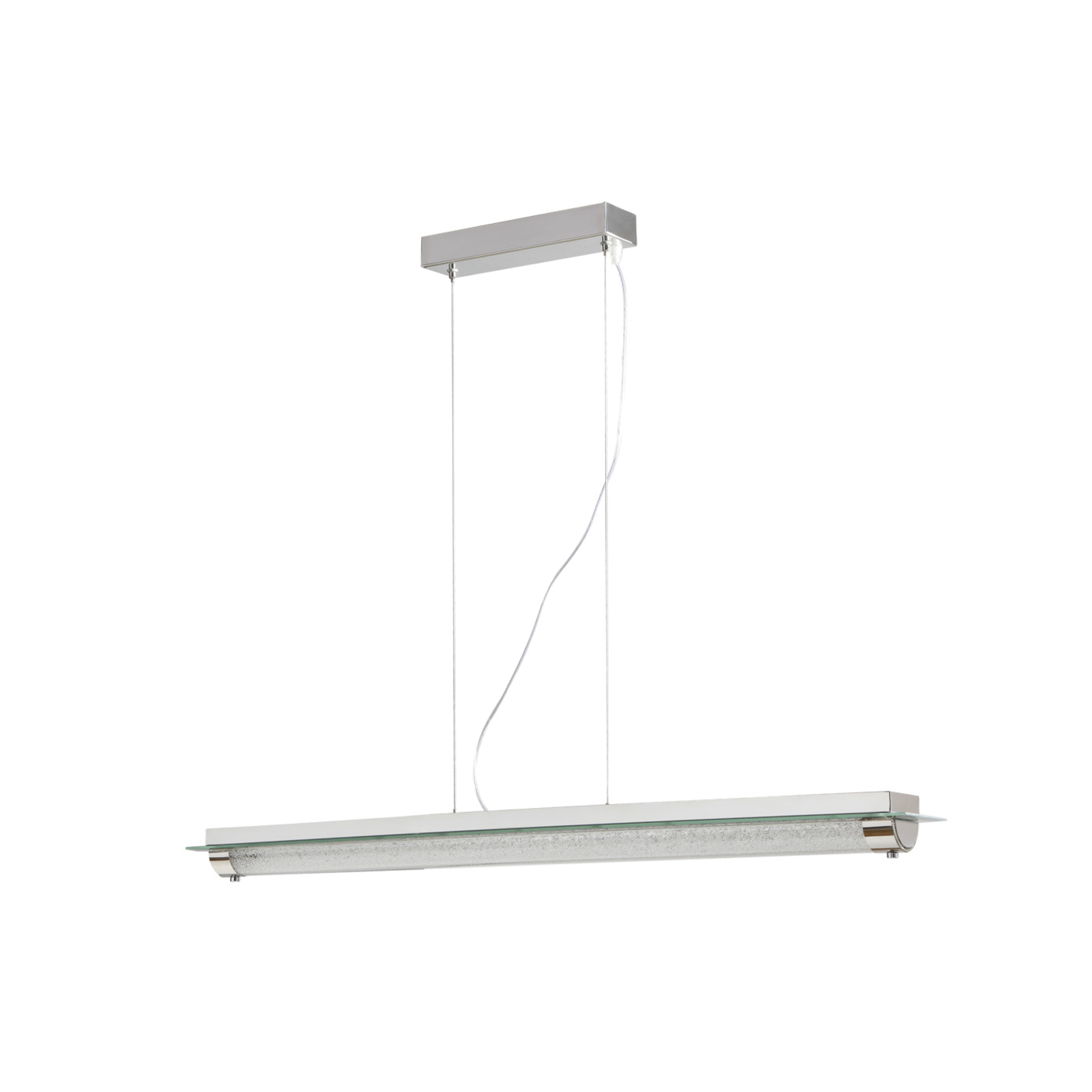 LED-Pendelleuchte Tube universalweiß, Kristallglas