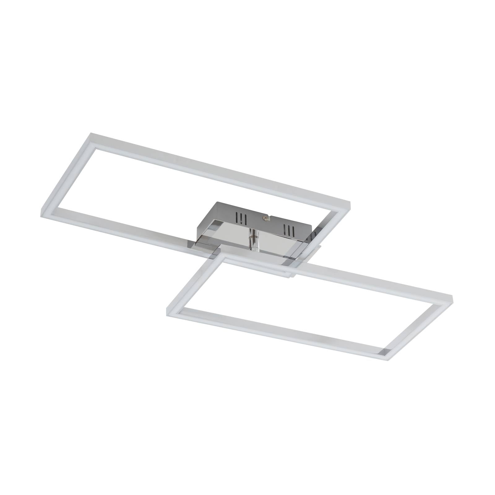 Lindby LED-Deckenleuchte Panja, 35 cm, chromfarben, Eisen