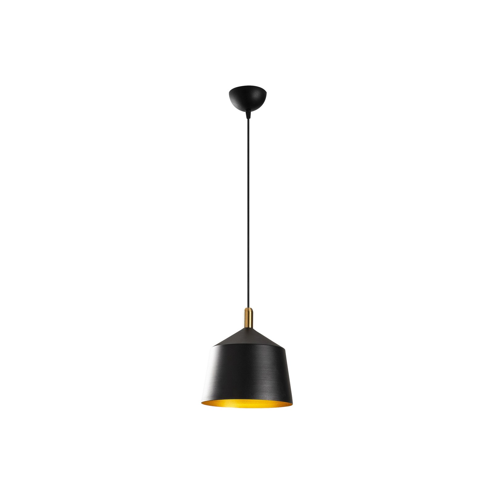 Hanglamp Saglam 3720 1-lamp Ø25cm zwart/goud