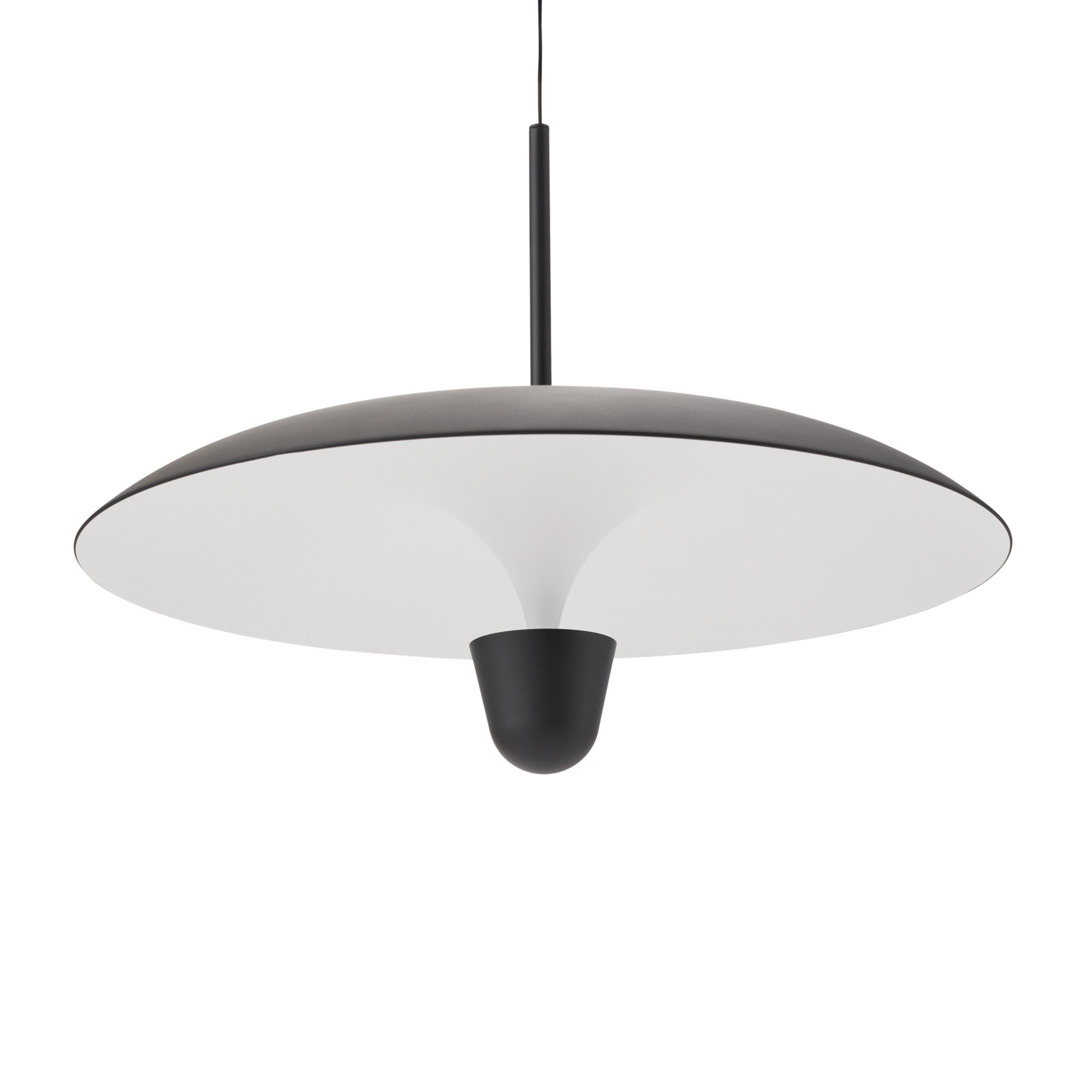 Lámpara colgante LED Kantarell, Ø 55 cm, negro - New Works