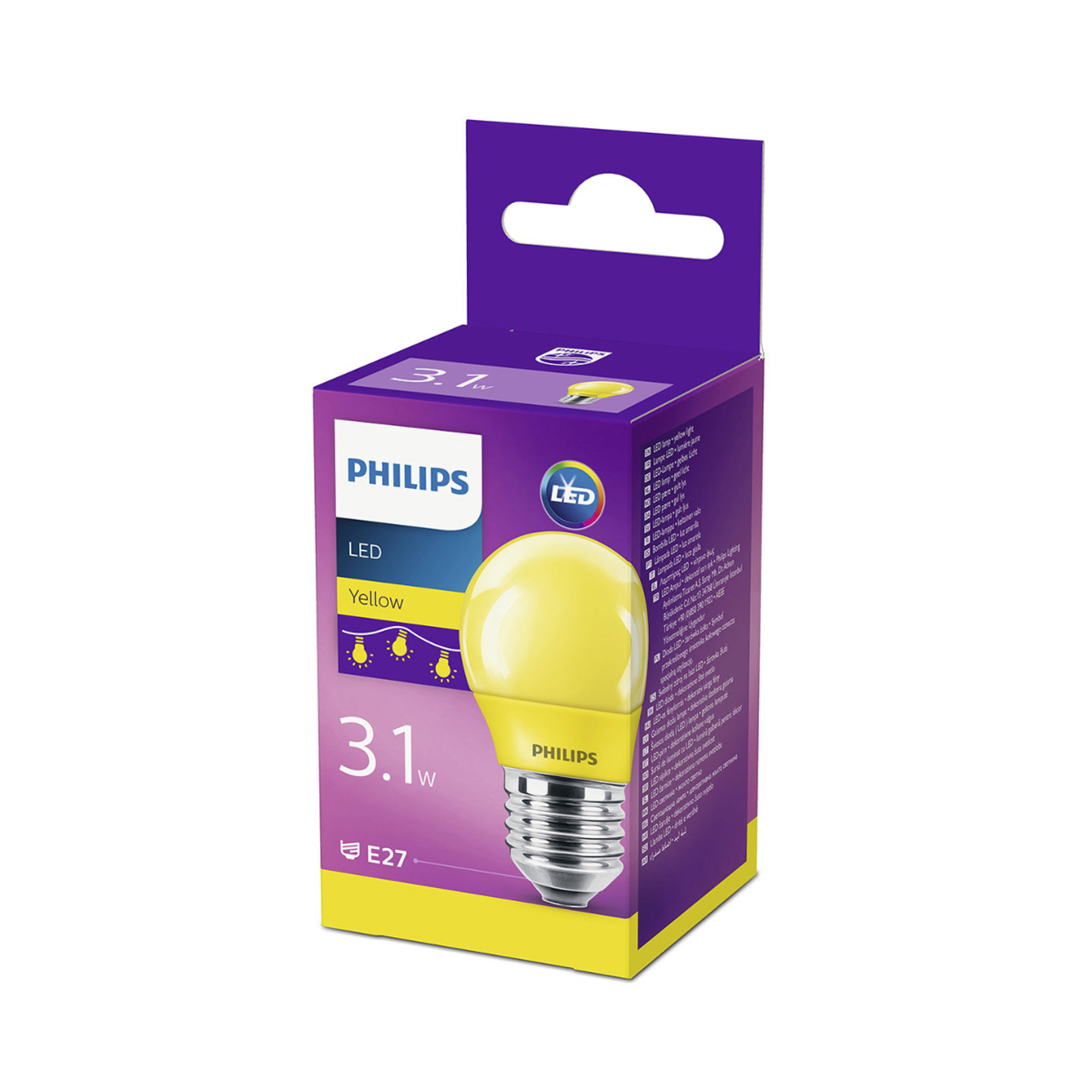 E27 P45 LED bulb 3.1 W, yellow