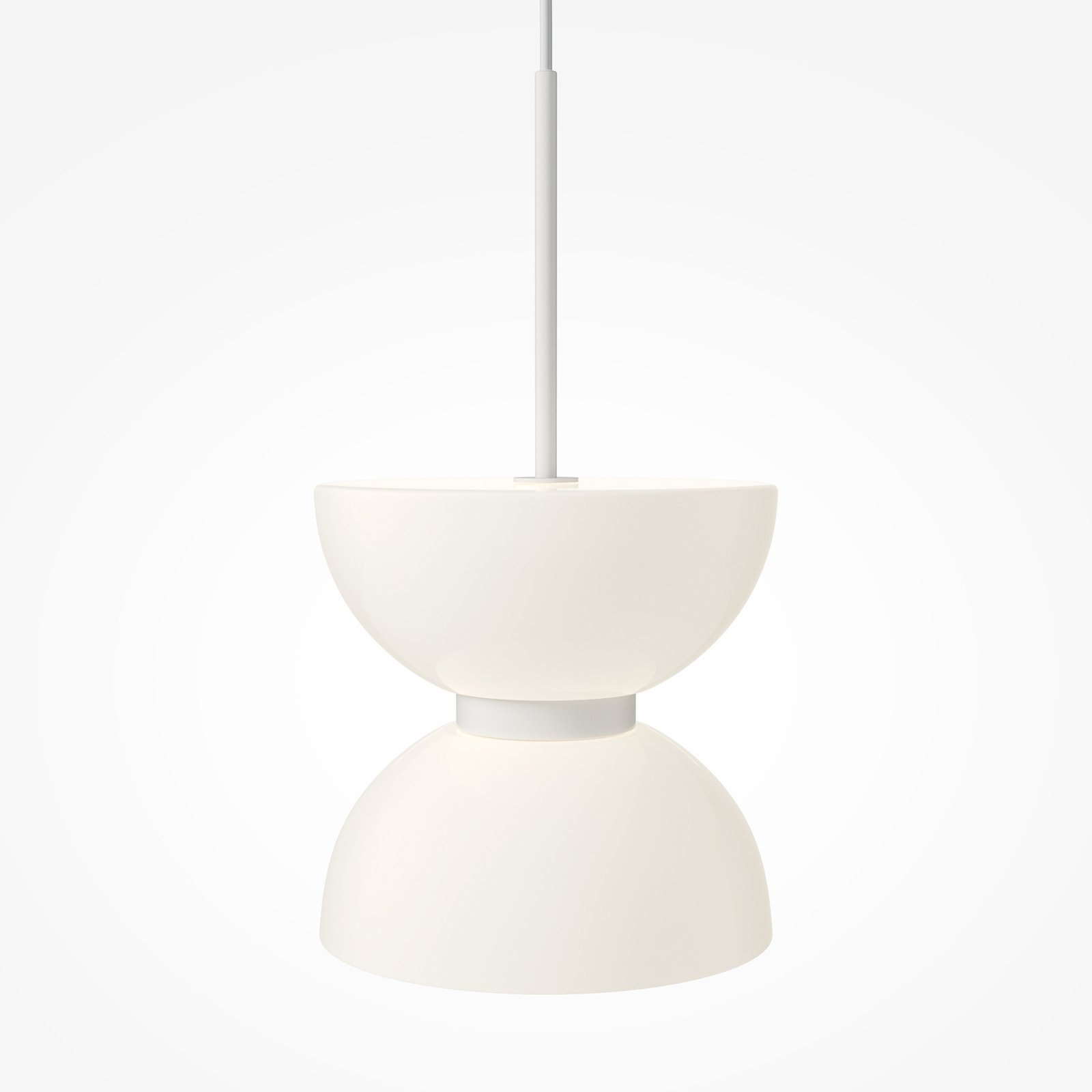 Maytoni LED hanglamp Kyoto, wit, Ø 22 cm, glas, metaal