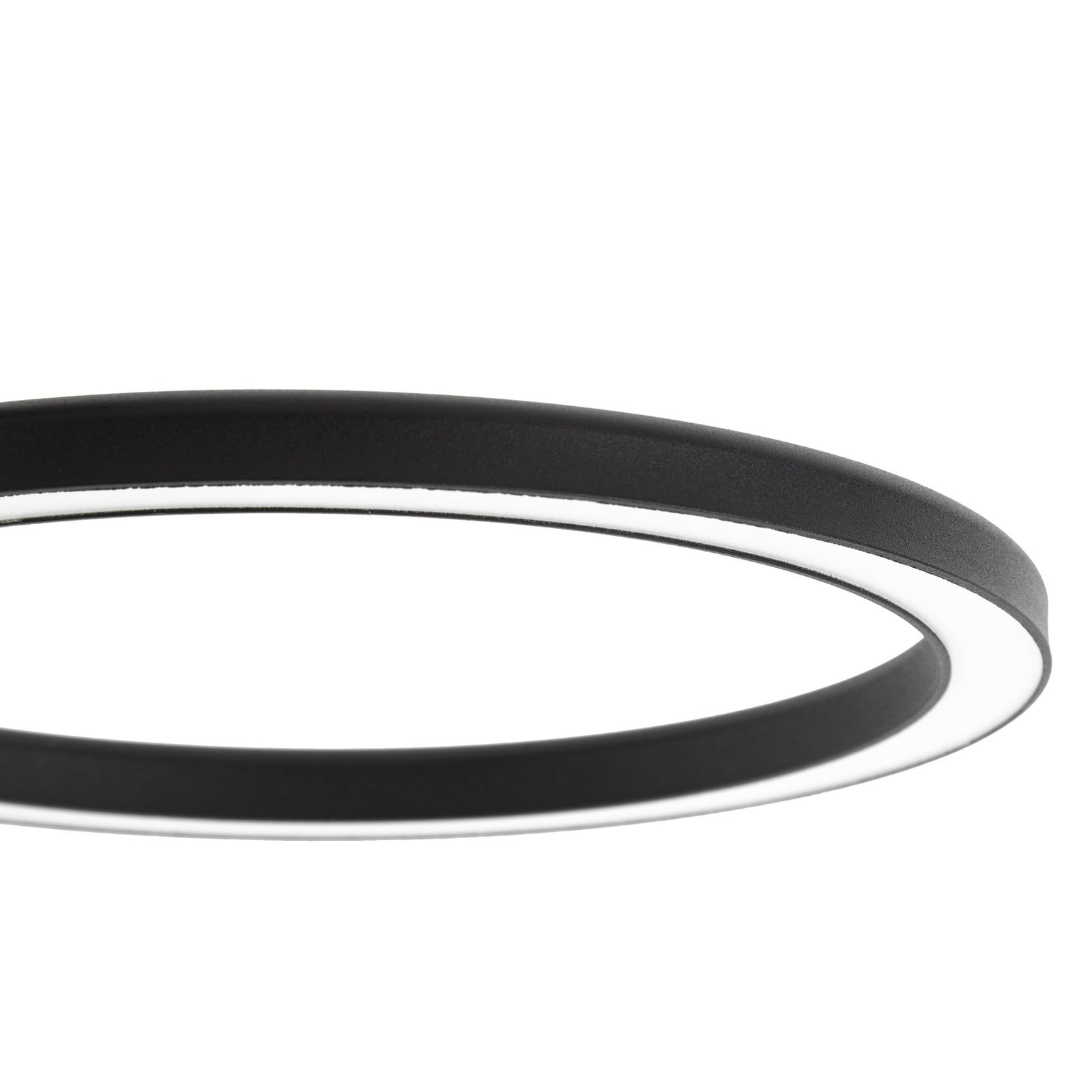 Lucande Sylvara LED outdoor ceiling light, black, CCT, 3-bulb