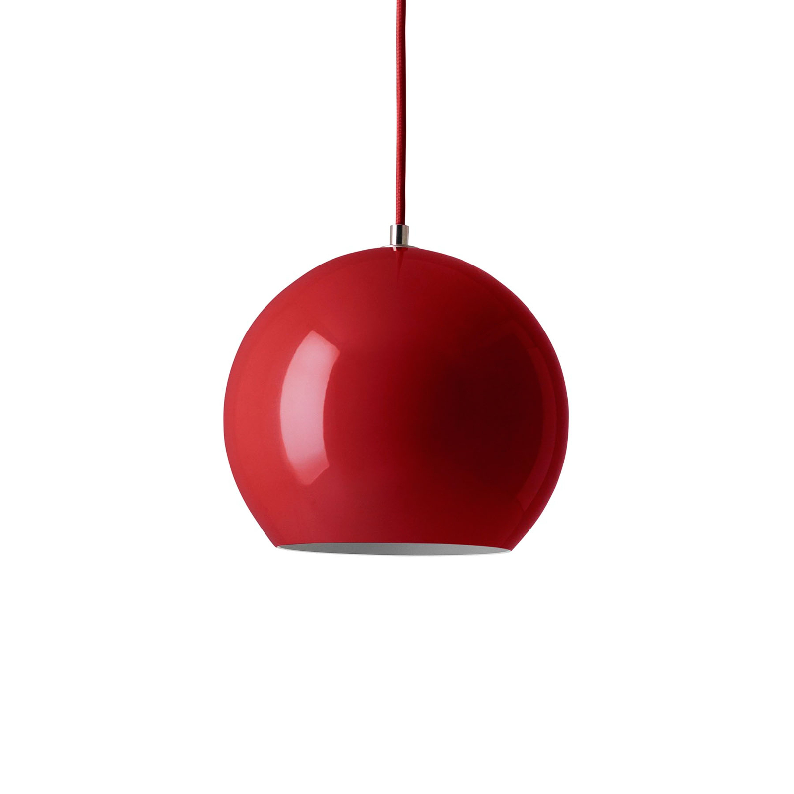 &Традиционна висяща лампа Topan VP6, Ø 21 cm, червен вермилион
