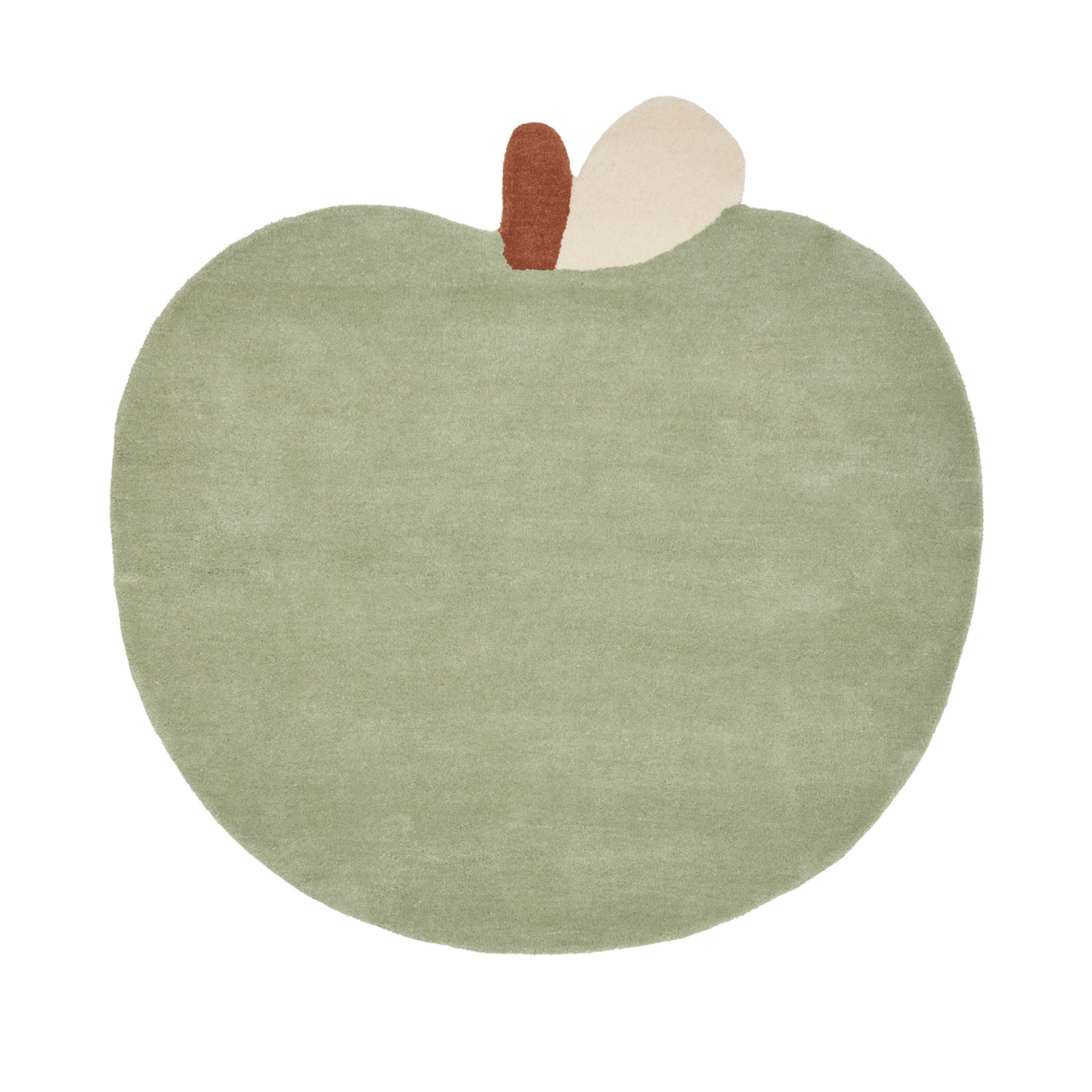 APPLE Teppich, grün, Wolle/Baumwolle - ferm LIVING