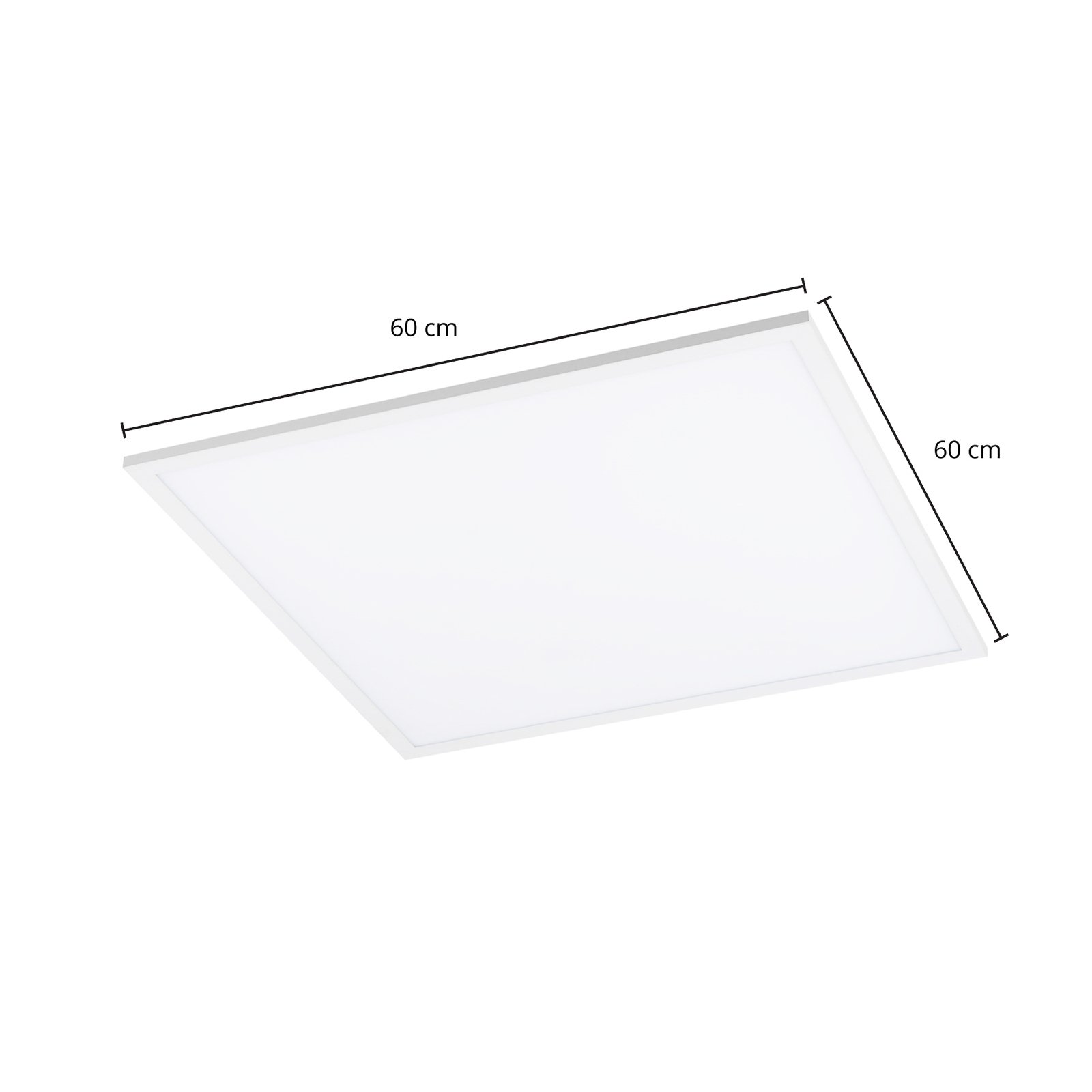 Lindby LED-Panel Luay, 60 x 60 cm, CCT, Remote, dimmbar