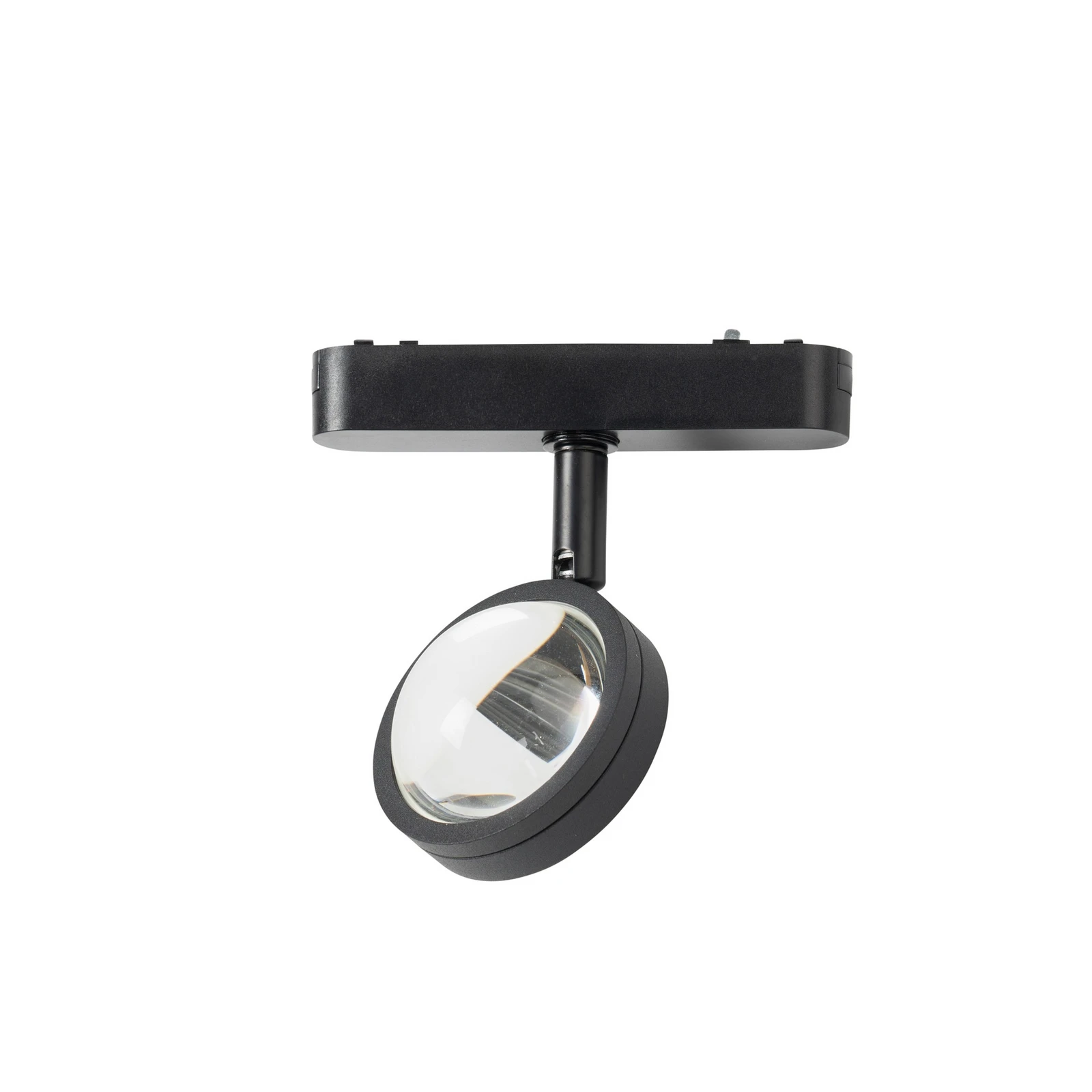 Lindby LED točka 48 V Lumaro, crna, Ø 7,3 cm, aluminij, prigušiva