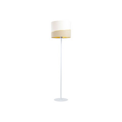 Stojacia lampa Susan, biela/béžová/zlatá