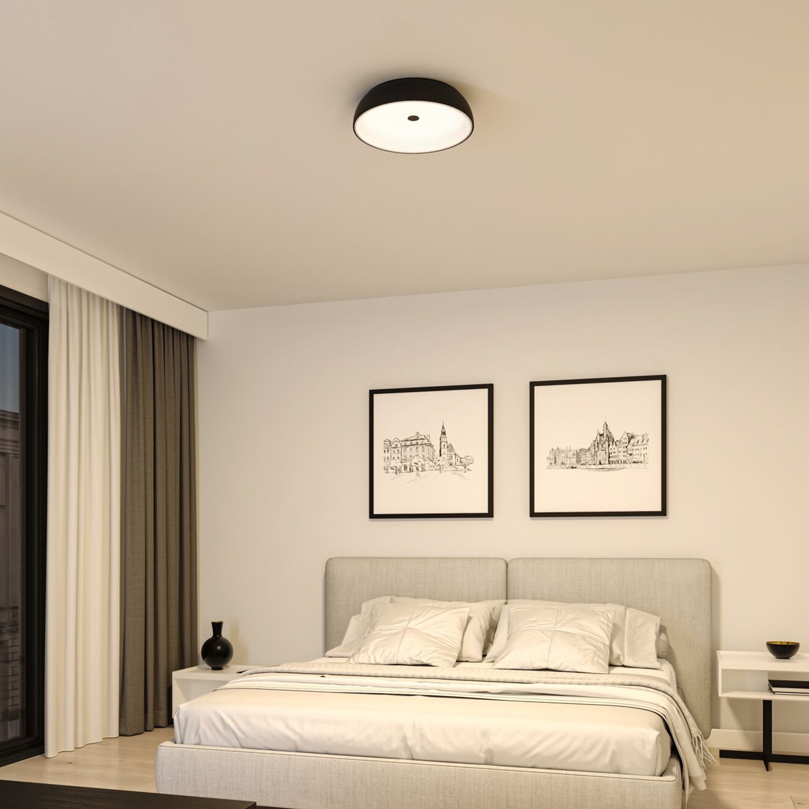 Paulmann Jaron LED ceiling lamp 3-level dim, black