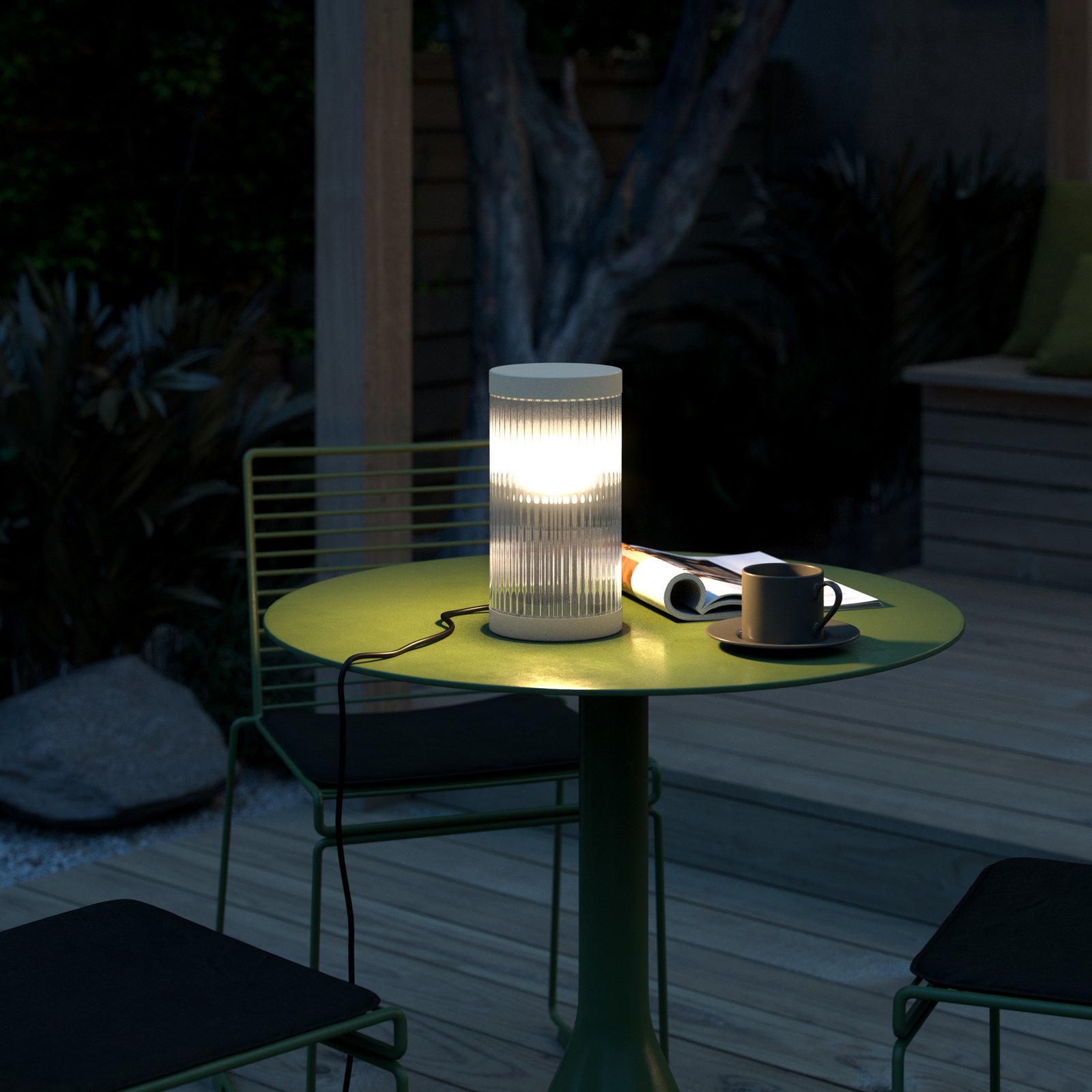Coupar table lamp for outdoor use, sand
