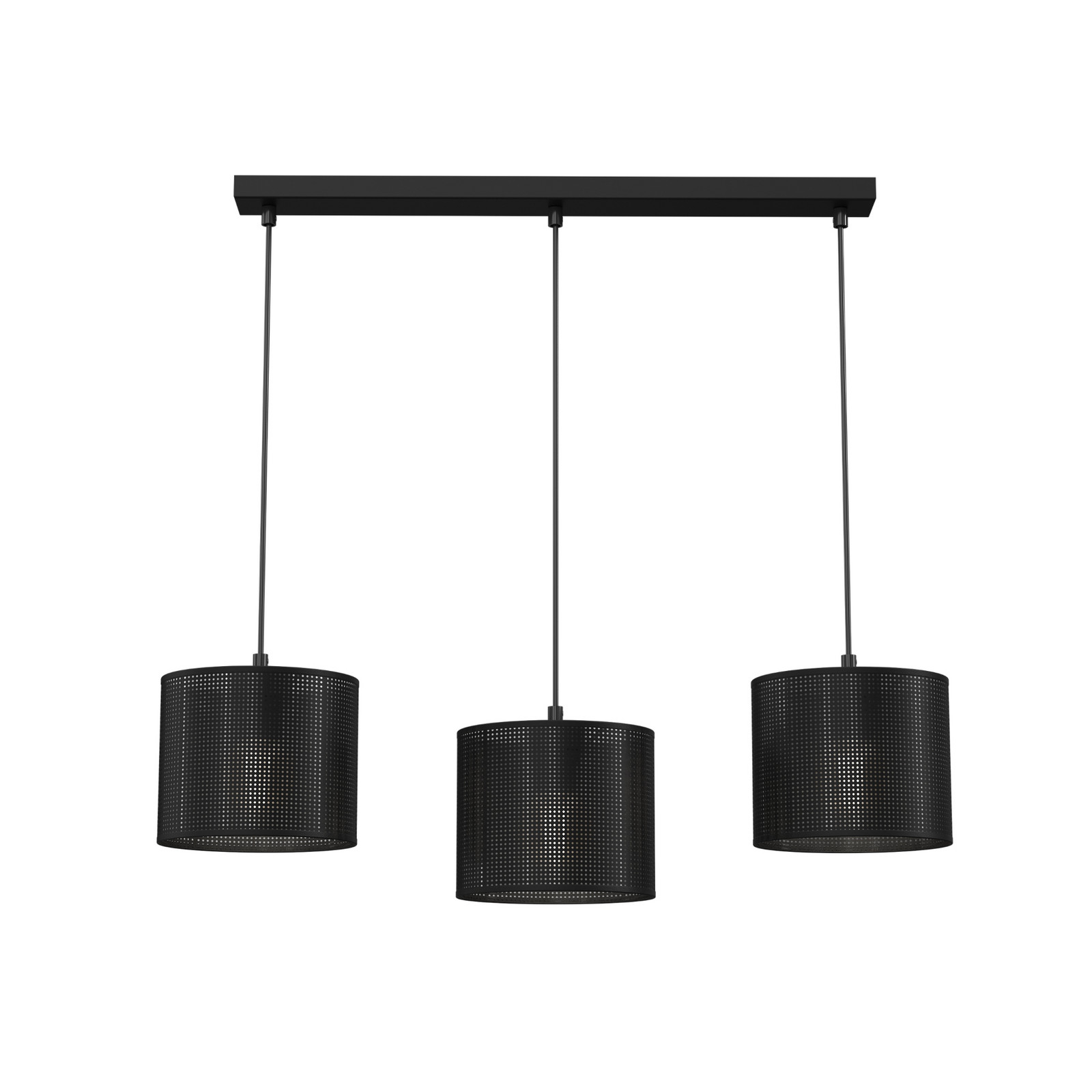 Euluna Lampă suspendată Jovin 3 becuri liniară negru - Camera de zi / sufragerie - Modern - Metal
