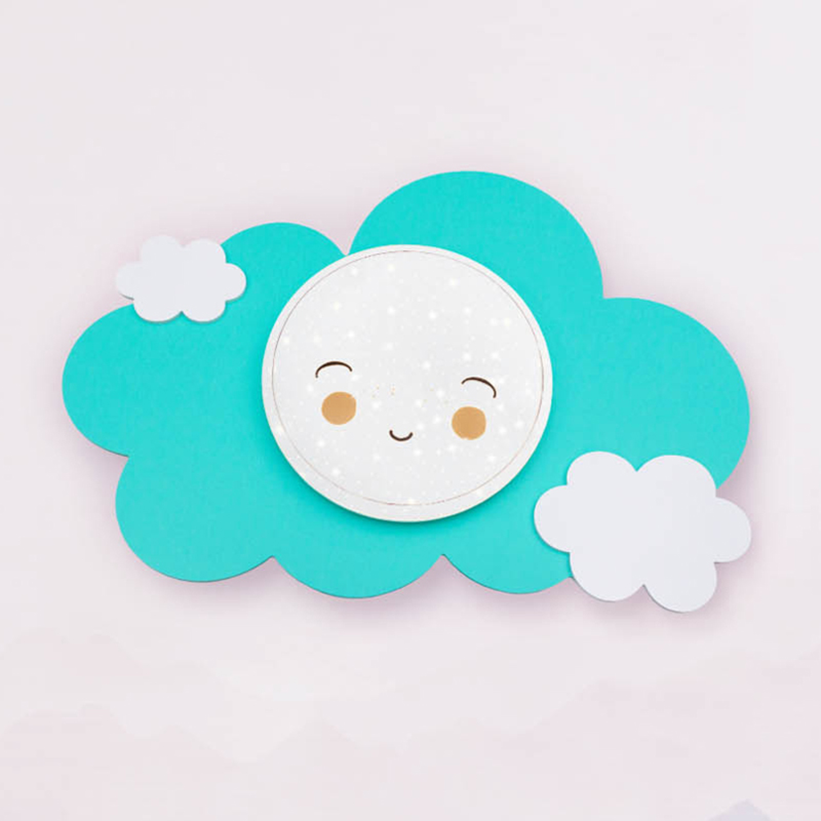 LED wall light picture cloud Starlight Smile, mint