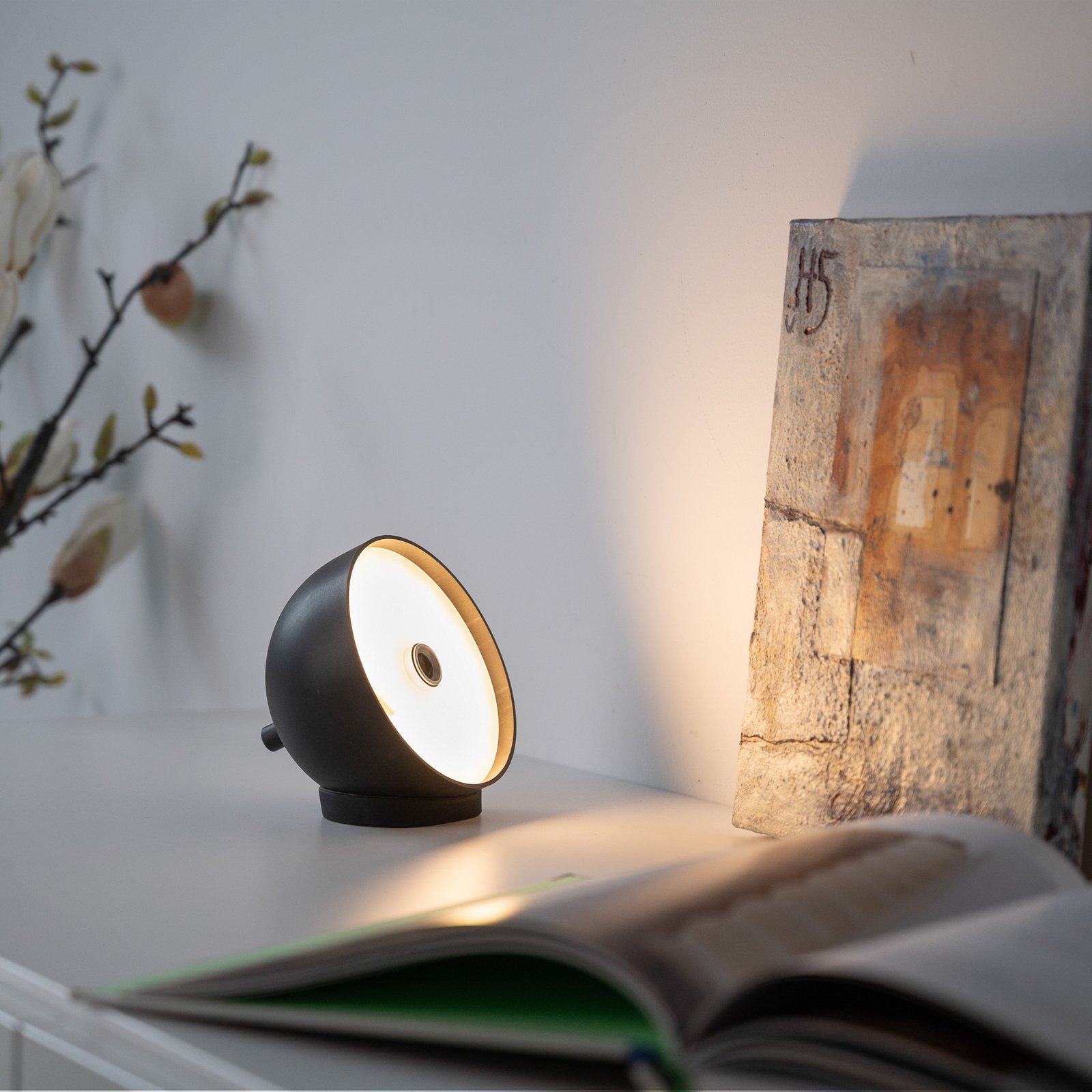 SCHÖNER WOHNEN LED-Akku-Tischlampe Bellies, schwarz, IP54 SCHÖNER WOHNEN LED-Akku-Tischlampe Bellies, schwarz, IP54