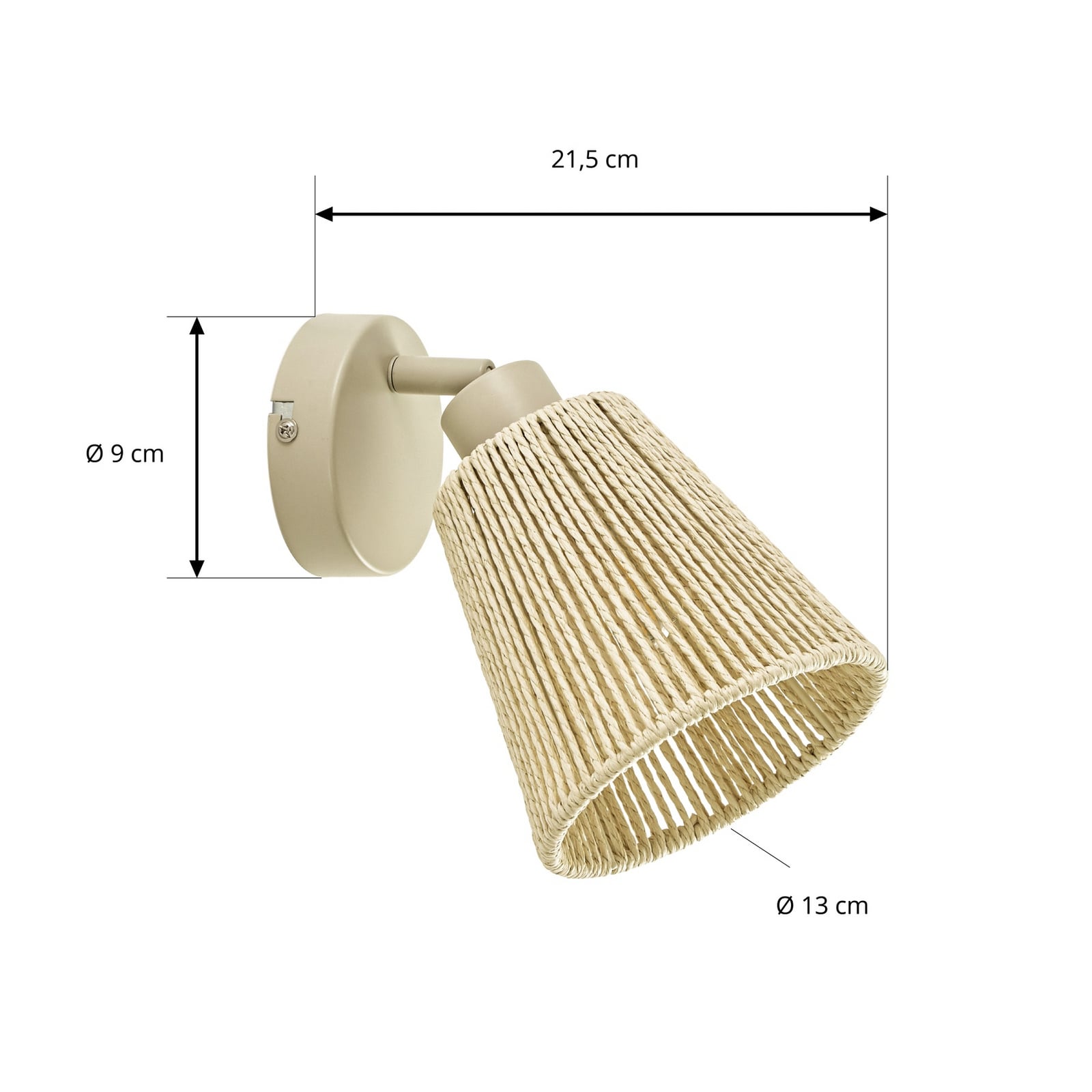 Anuva Wandspot, beige, Papier, 1-flammig, E14 - Lindby Anuva Wandspot, beige, Papier, 1-flammig, E14 - Lindby
