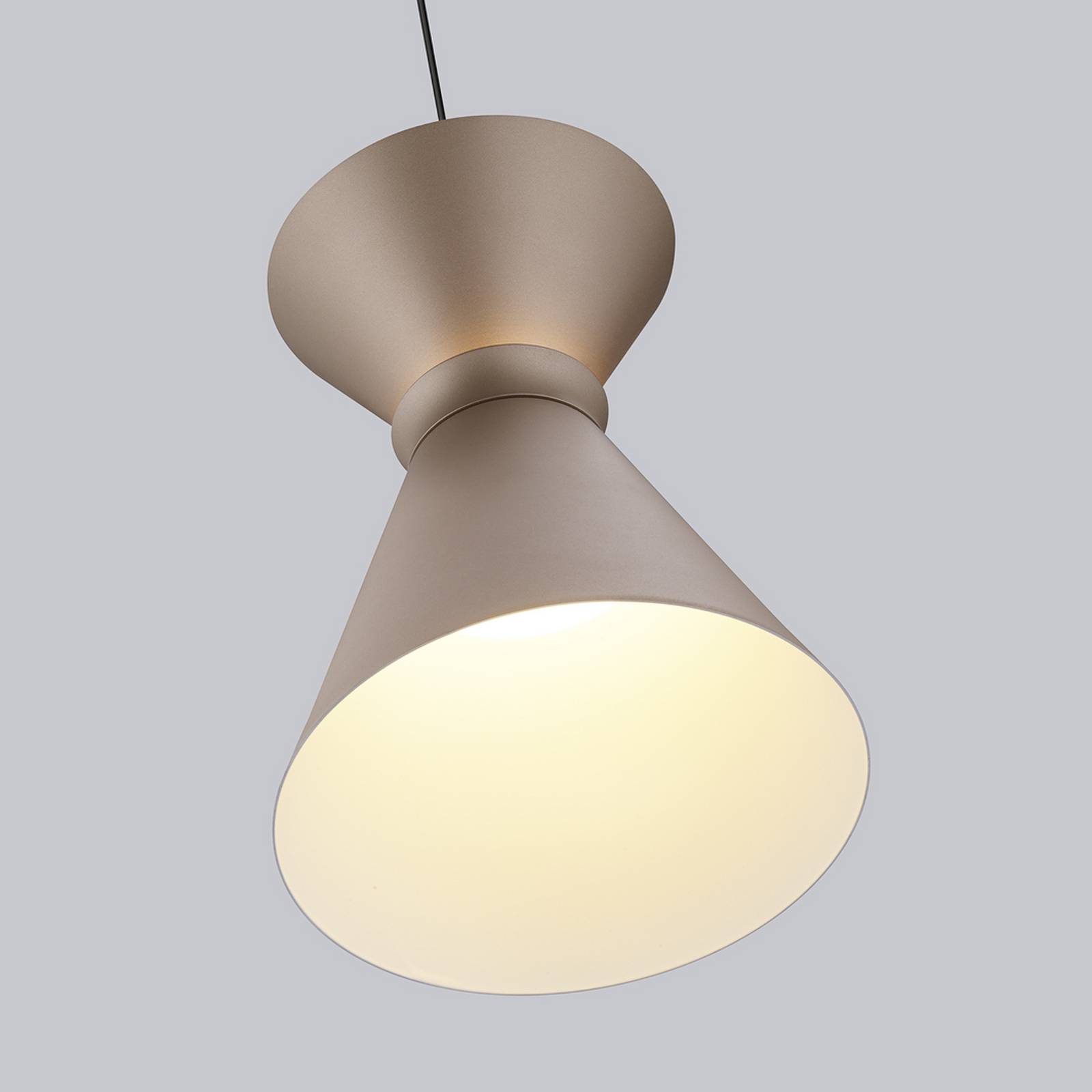 Helestra LED-Hängelampe LUK, braun, 1-flg., dimmbar günstig online kaufen