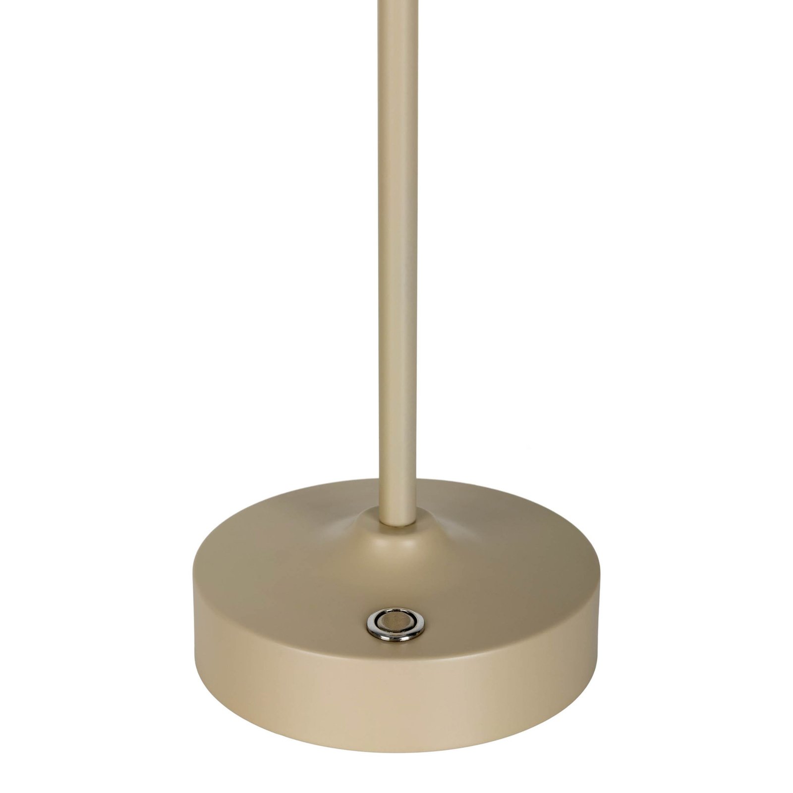 LED-Akku-Tischlampe Pina beige Höhe 27,8cm Metall/Glas Touch