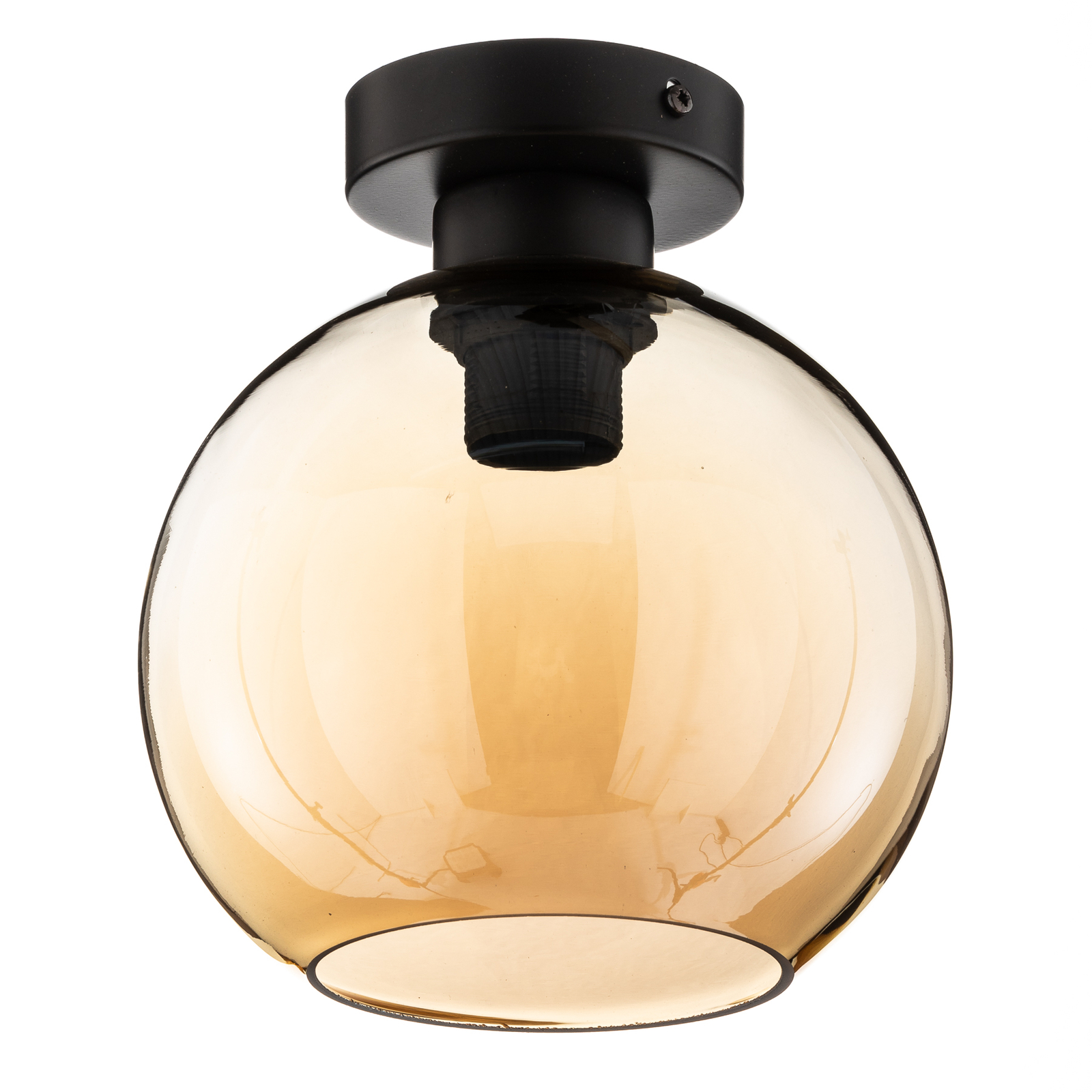 Sofia loftlampe, ravgul glasskærm