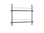 Magazine Shelving Smoked Oak/Deep Blue - Moebe