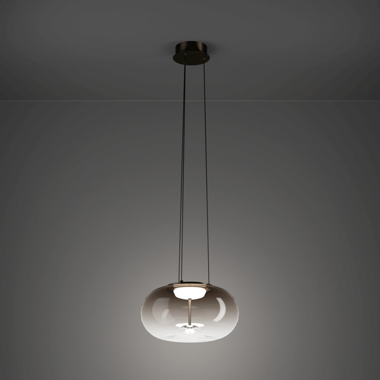 Lámpara colgante LED EGLO OPTICA 1, bronce/marrón, Ø 38 cm, CCT Lámpara colgante LED EGLO OPTICA 1, bronce/marrón, Ø 38 cm, CCT