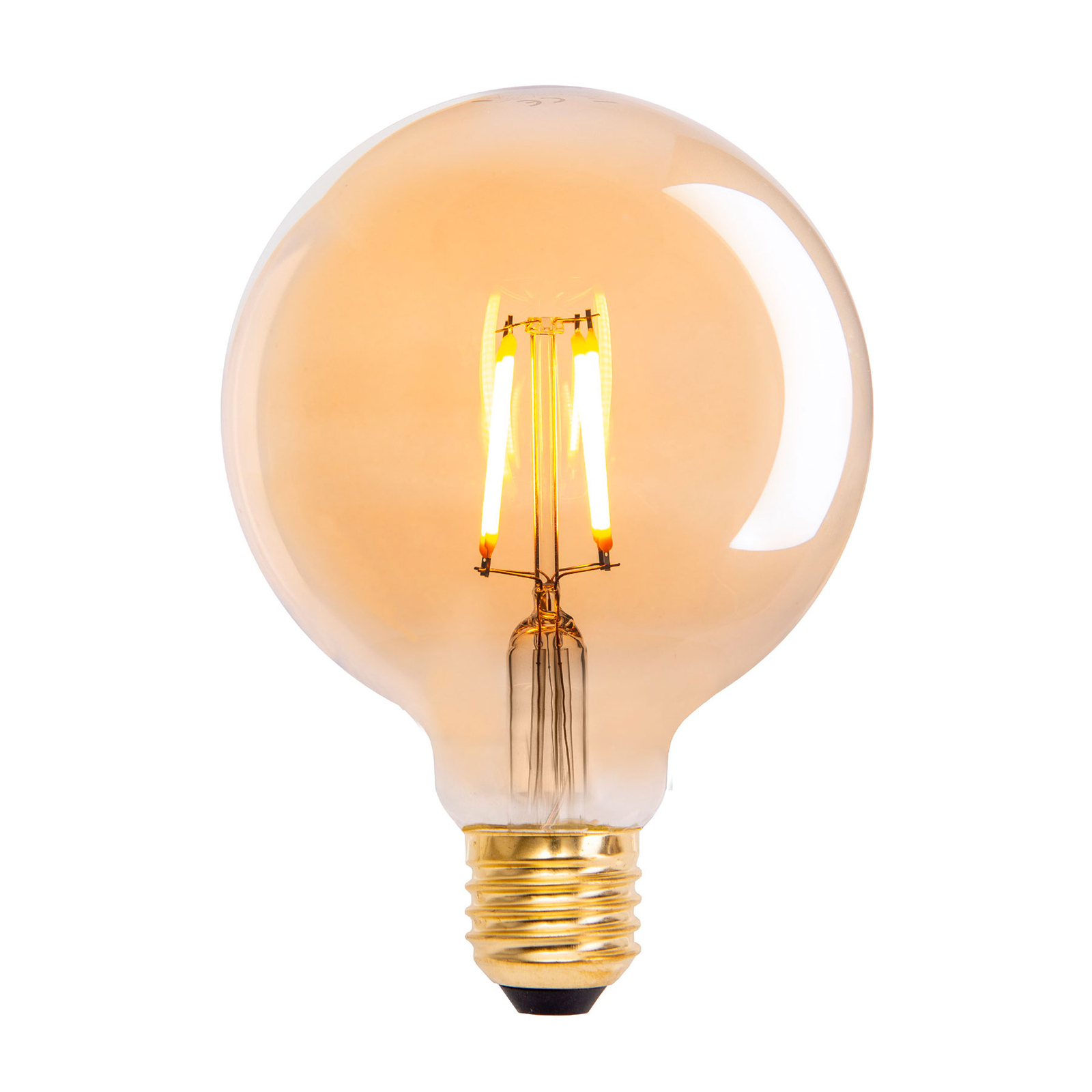 Globe LED bulb E27 4.1W 310lm warm white gold, 3x