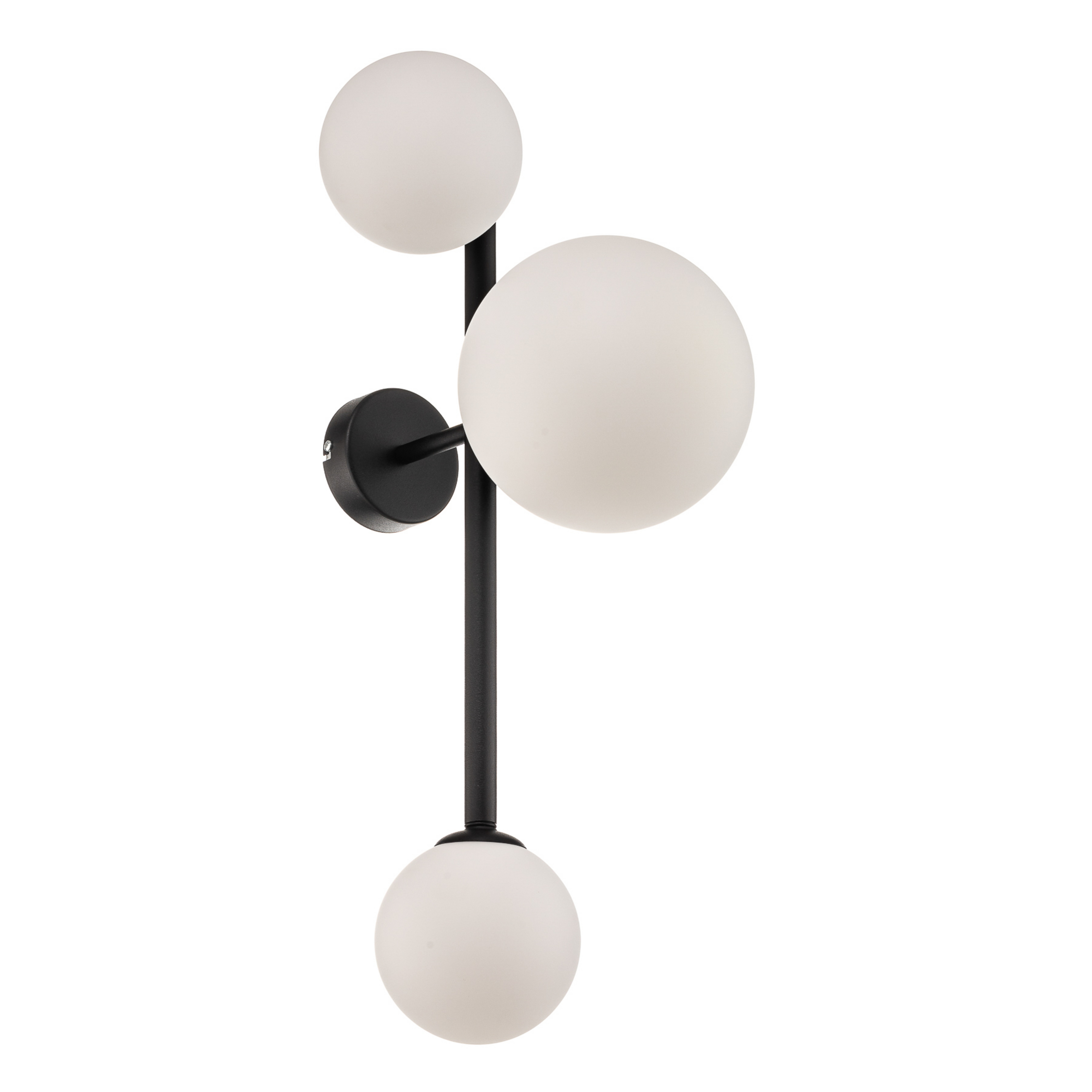 Dione wall light, black, 3-bulb - ALDEX