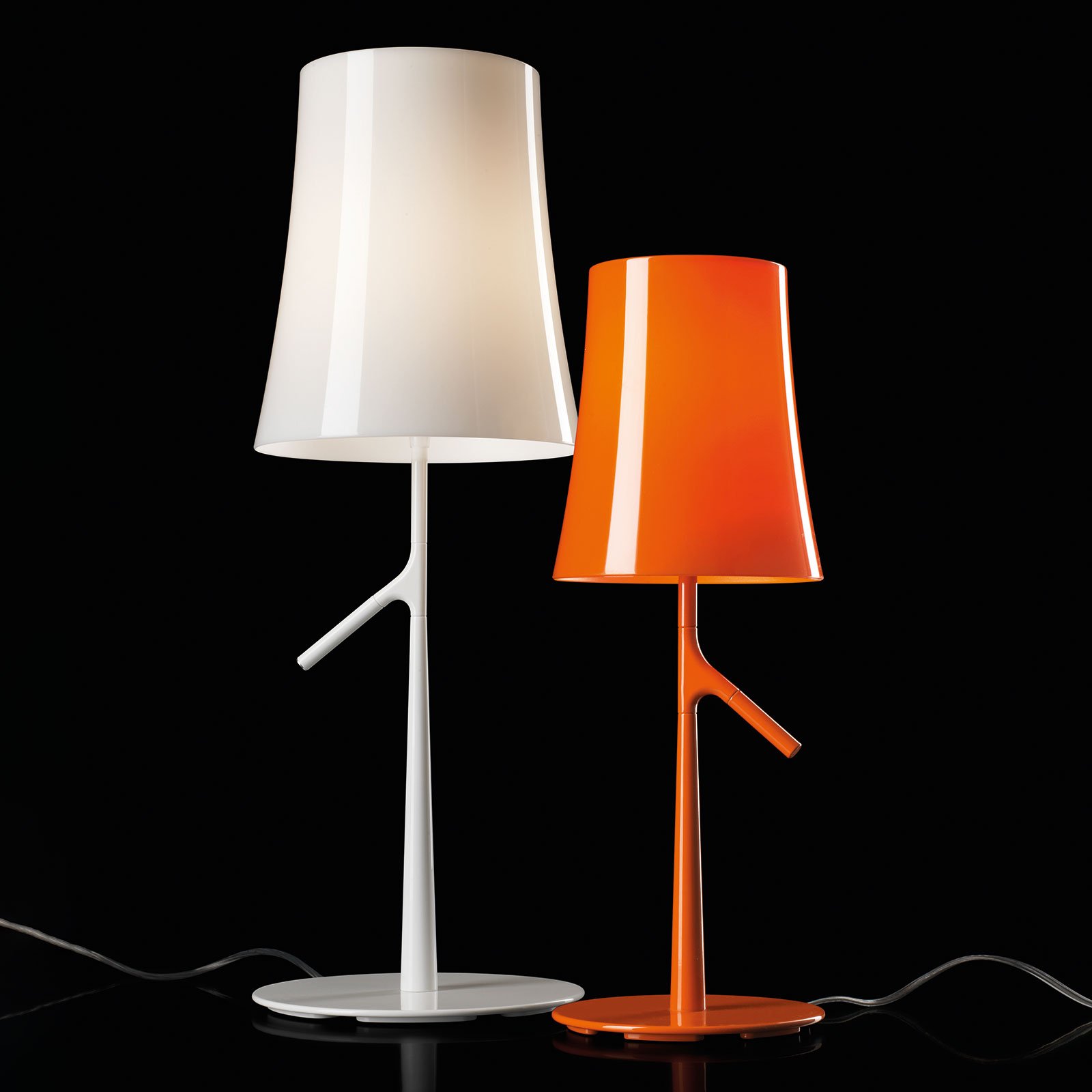 Foscarini Birdie grande LED stolní lampa bílá tlumená